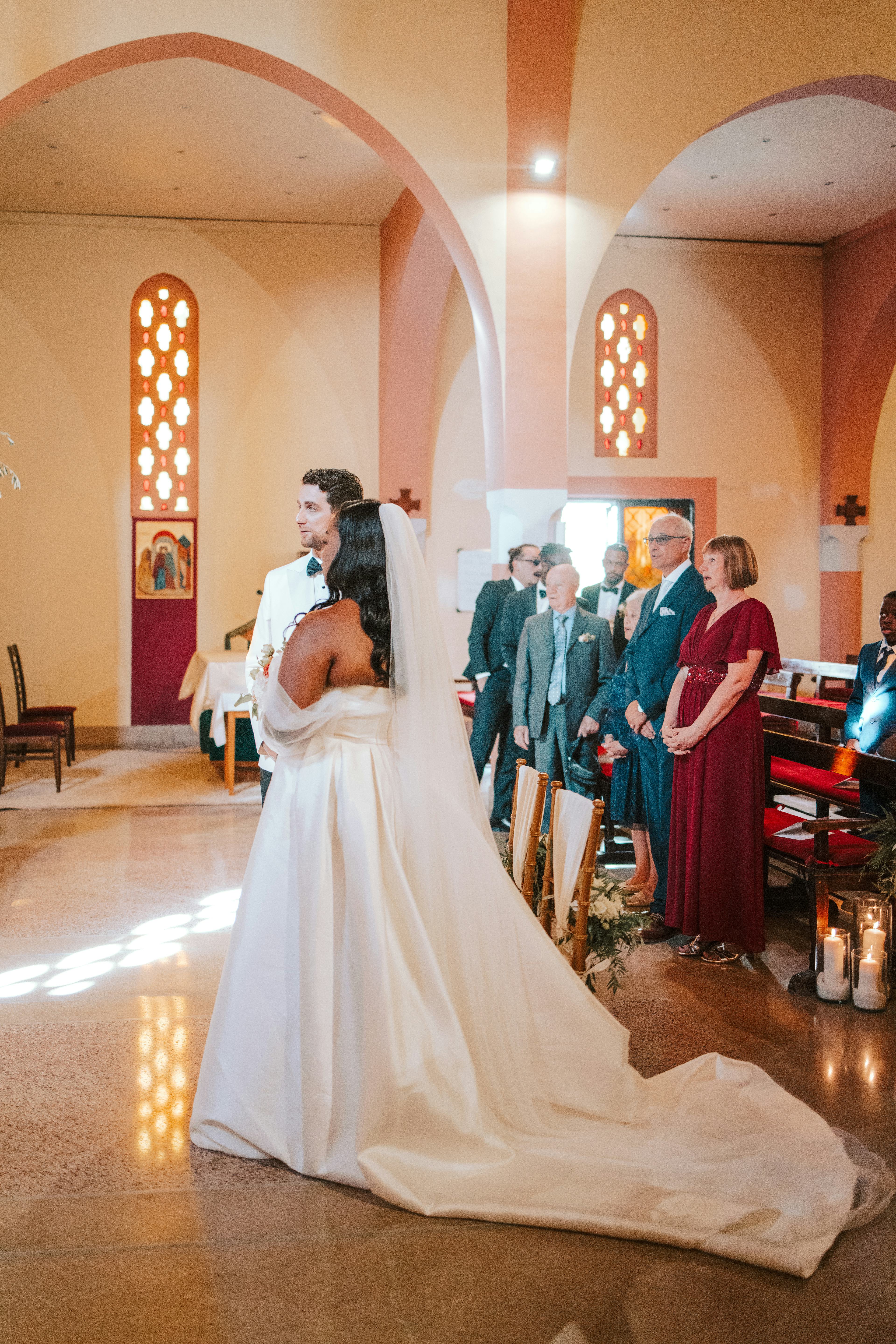 Catholic church wedding ceremony