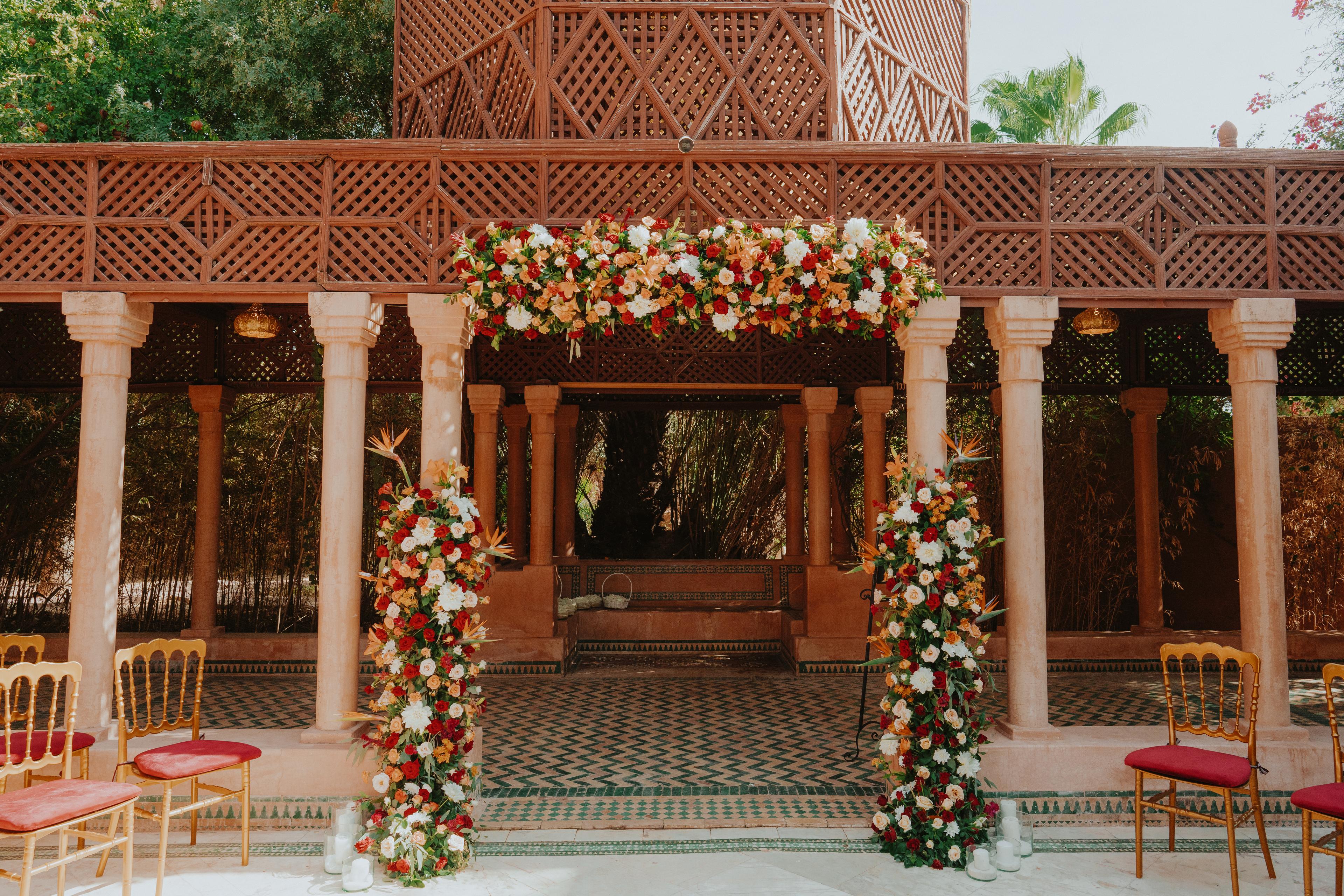 Location of ceremony and flowers