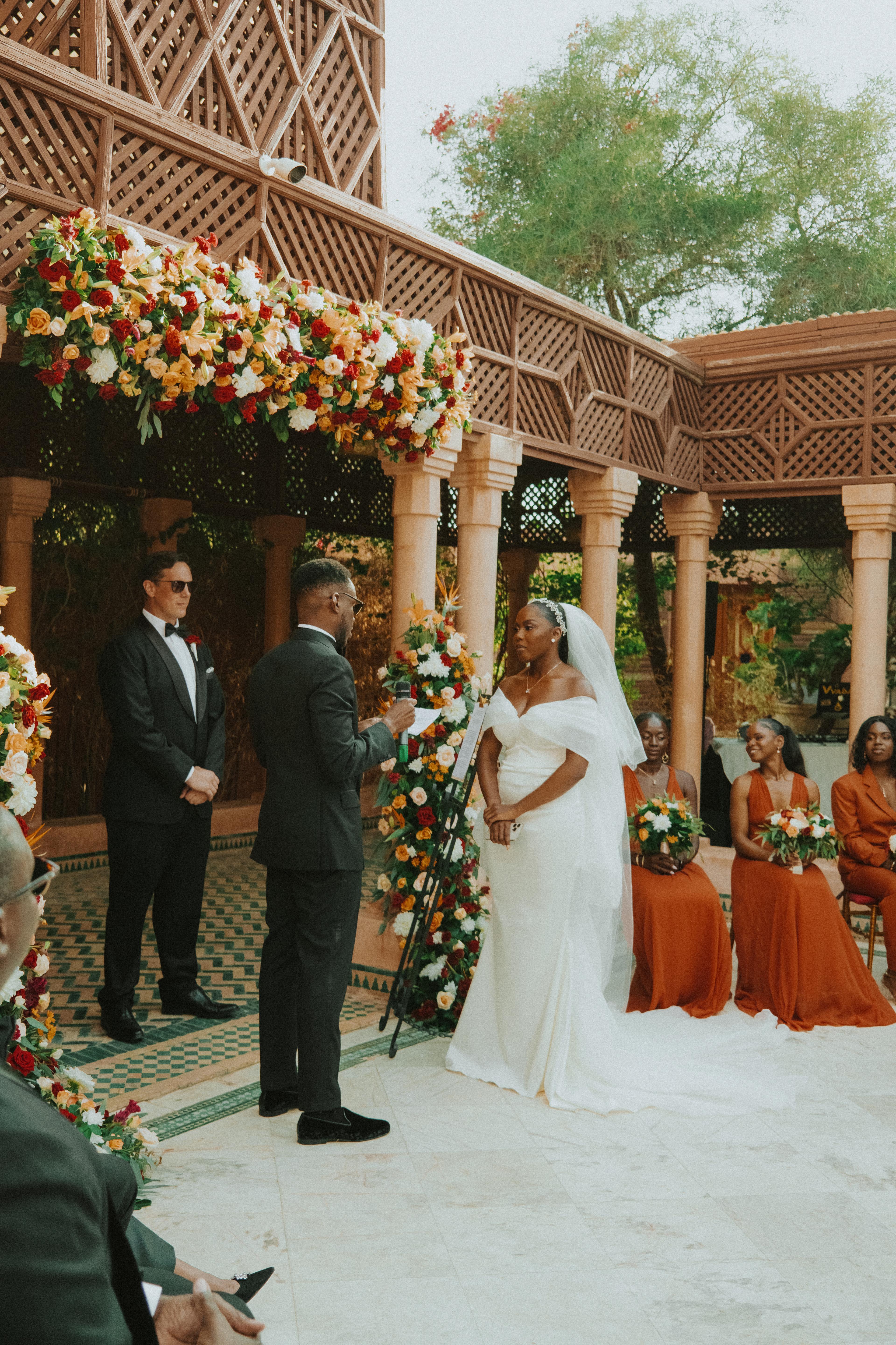 Brides during the ceremony of vows