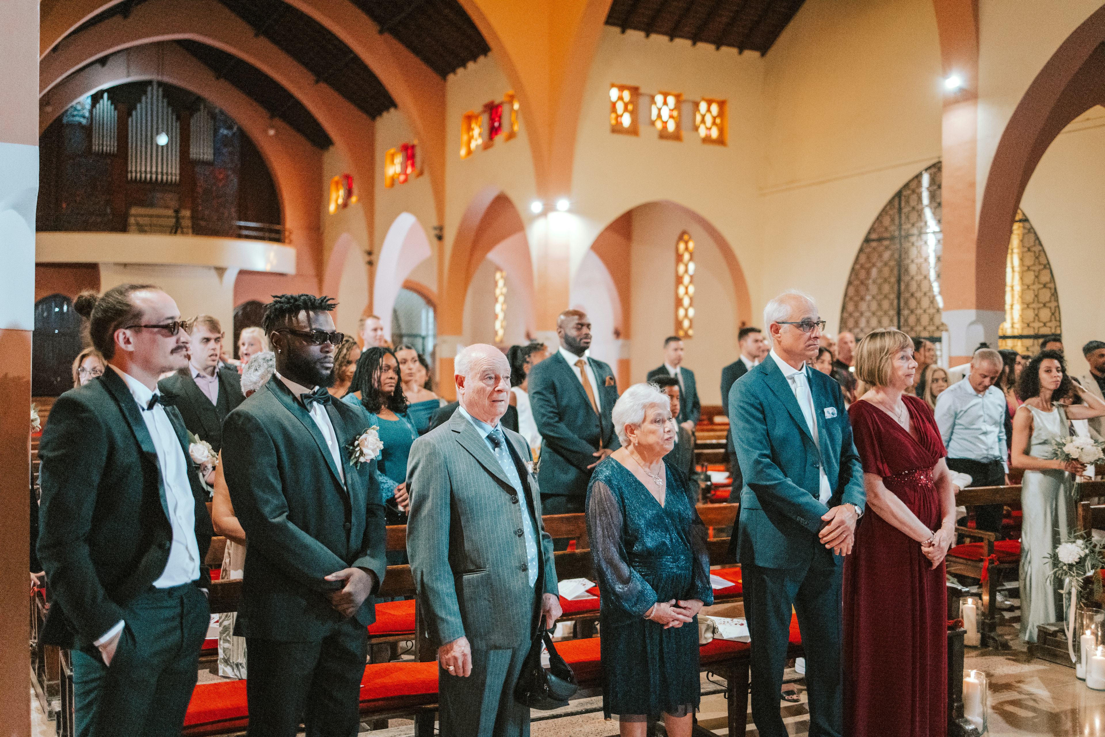 Church wedding ceremony in Morocco