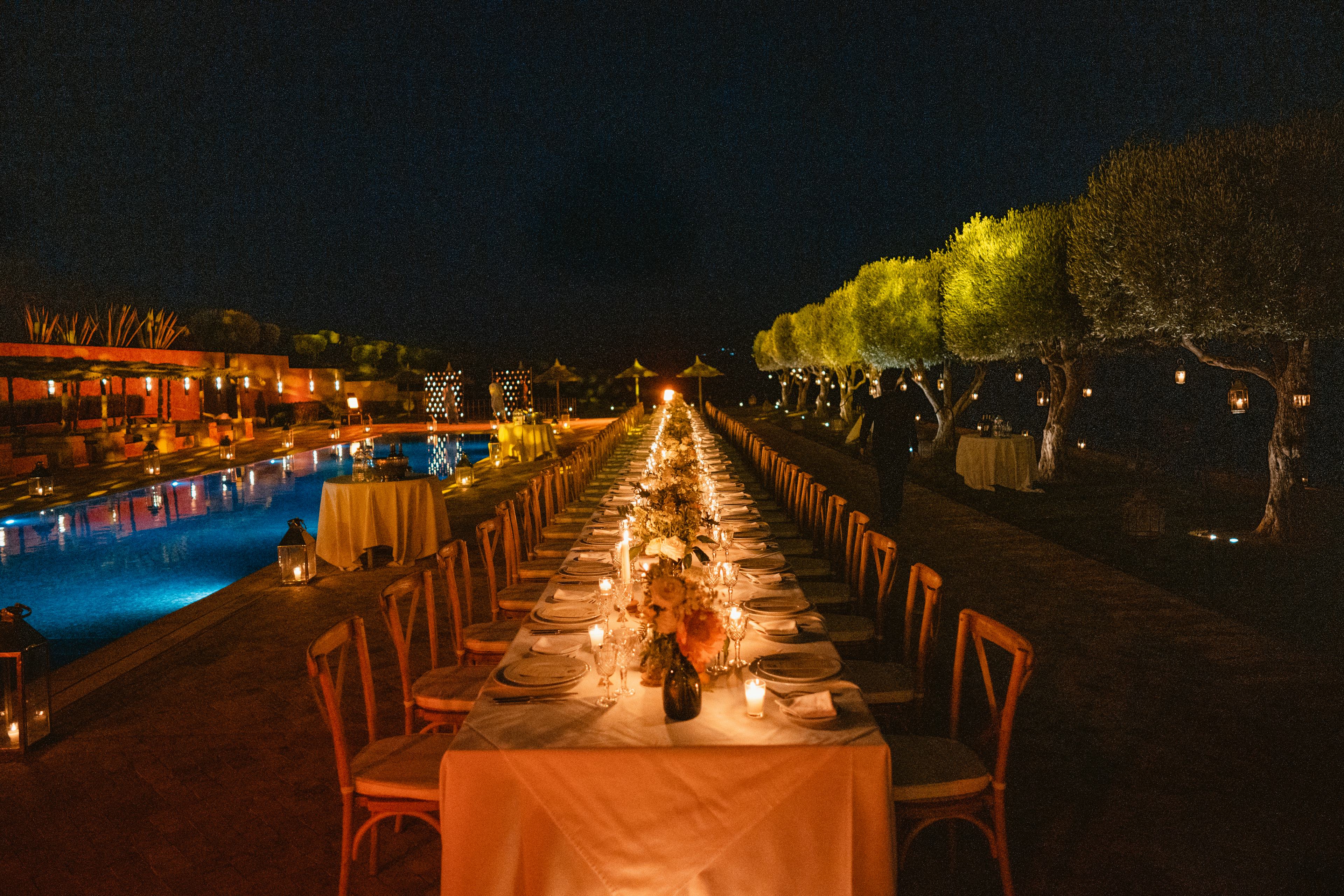 wedding evening table decor 