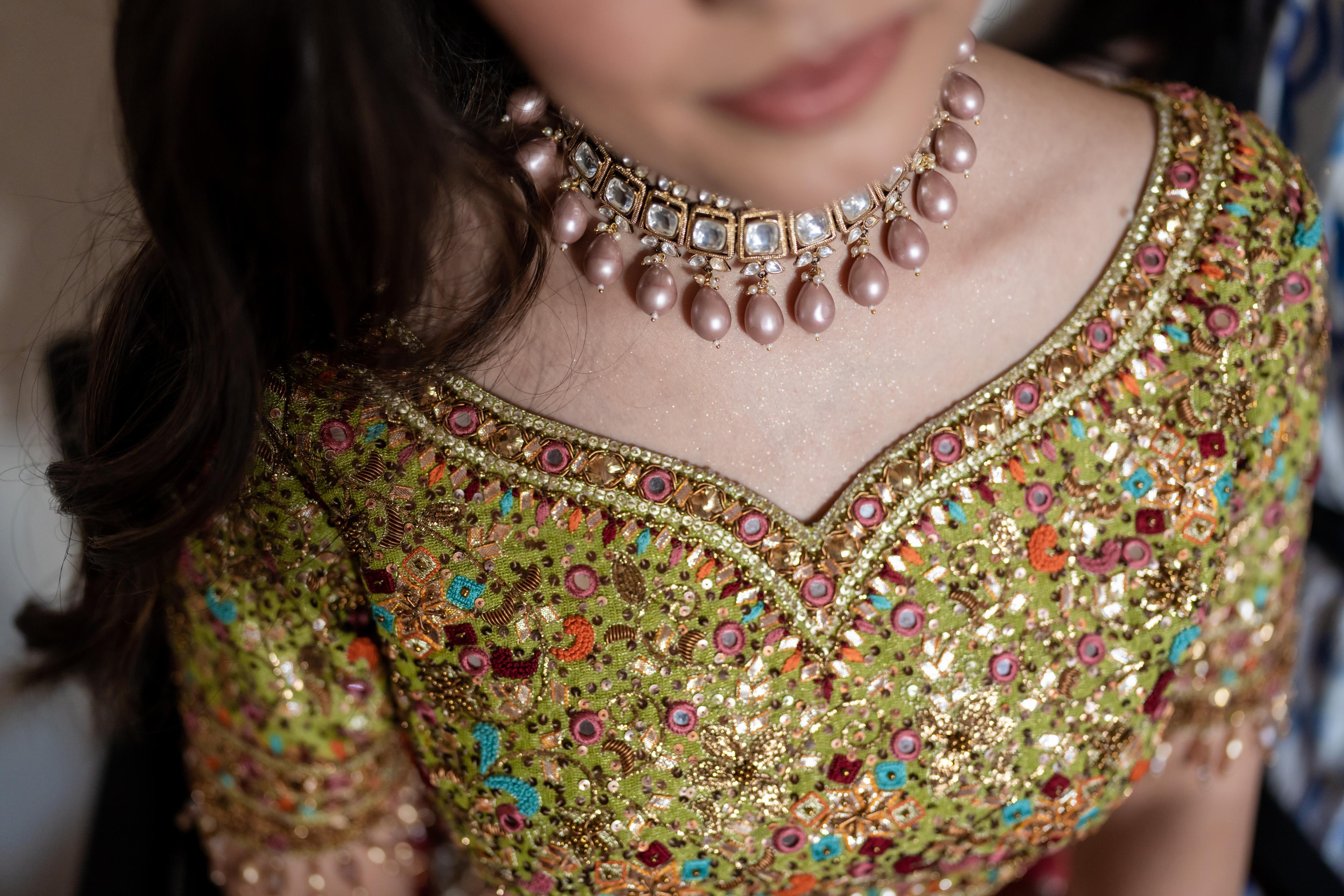 Bride getting ready