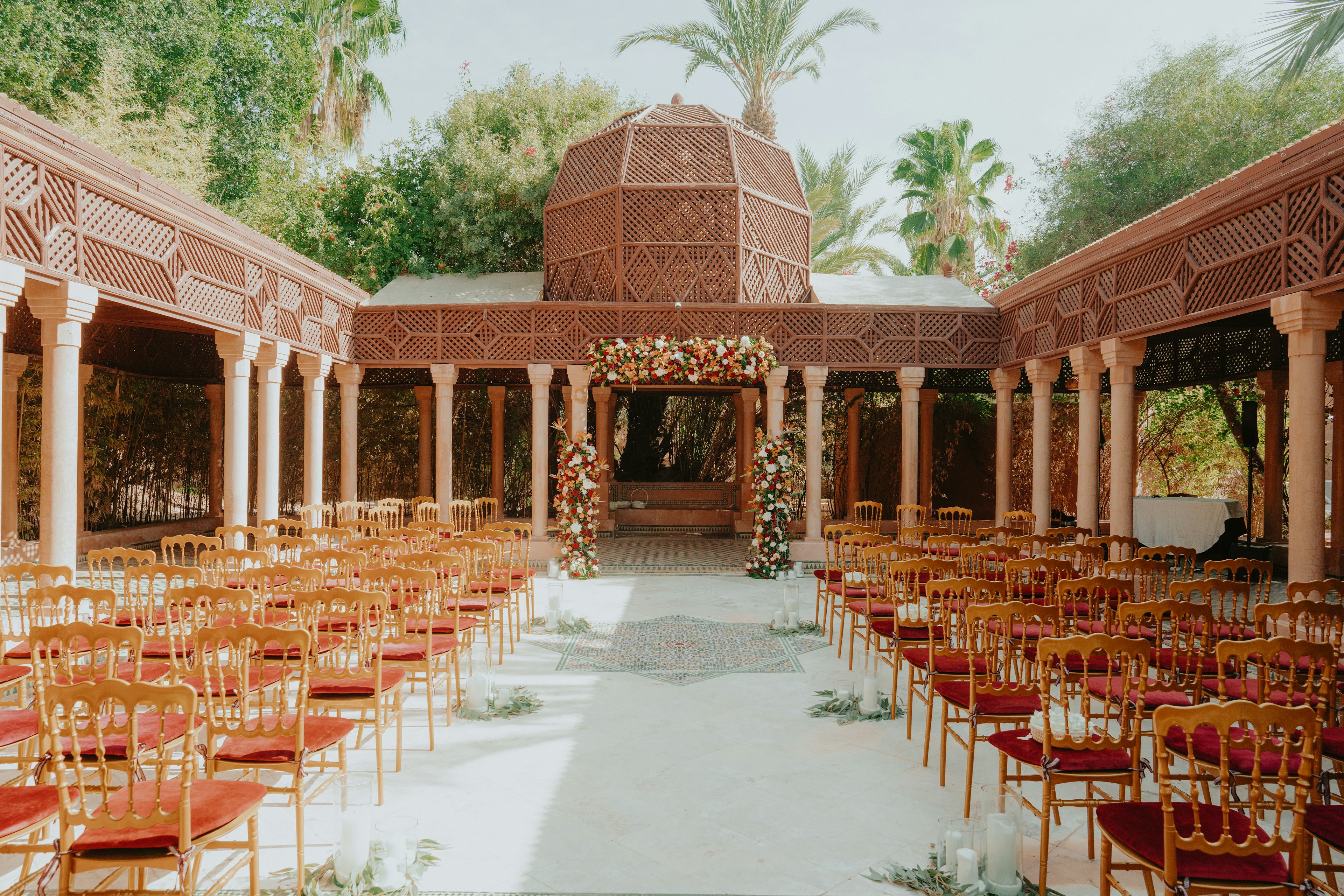 Marrakech wedding ceremony decor