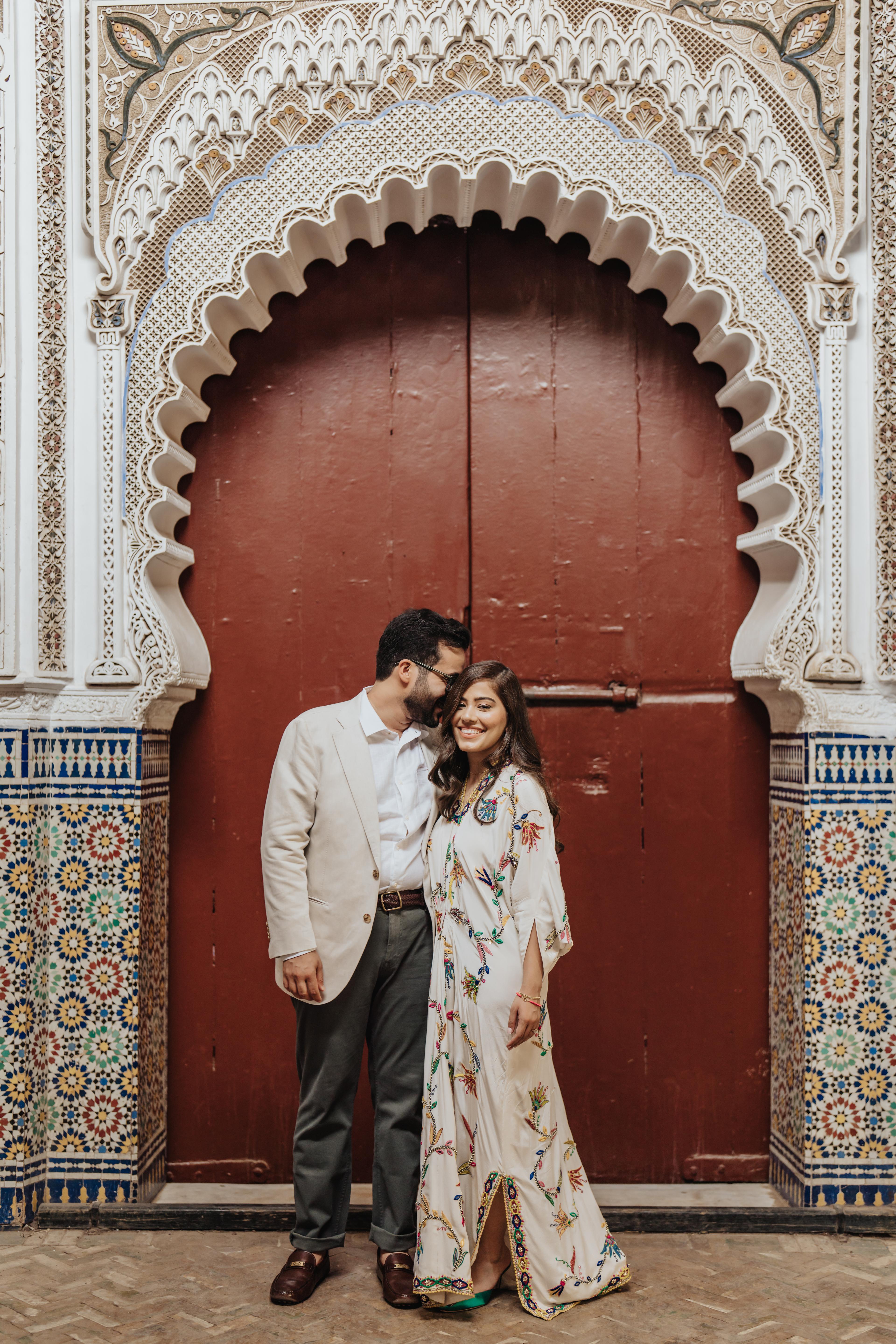 Couple in doorway