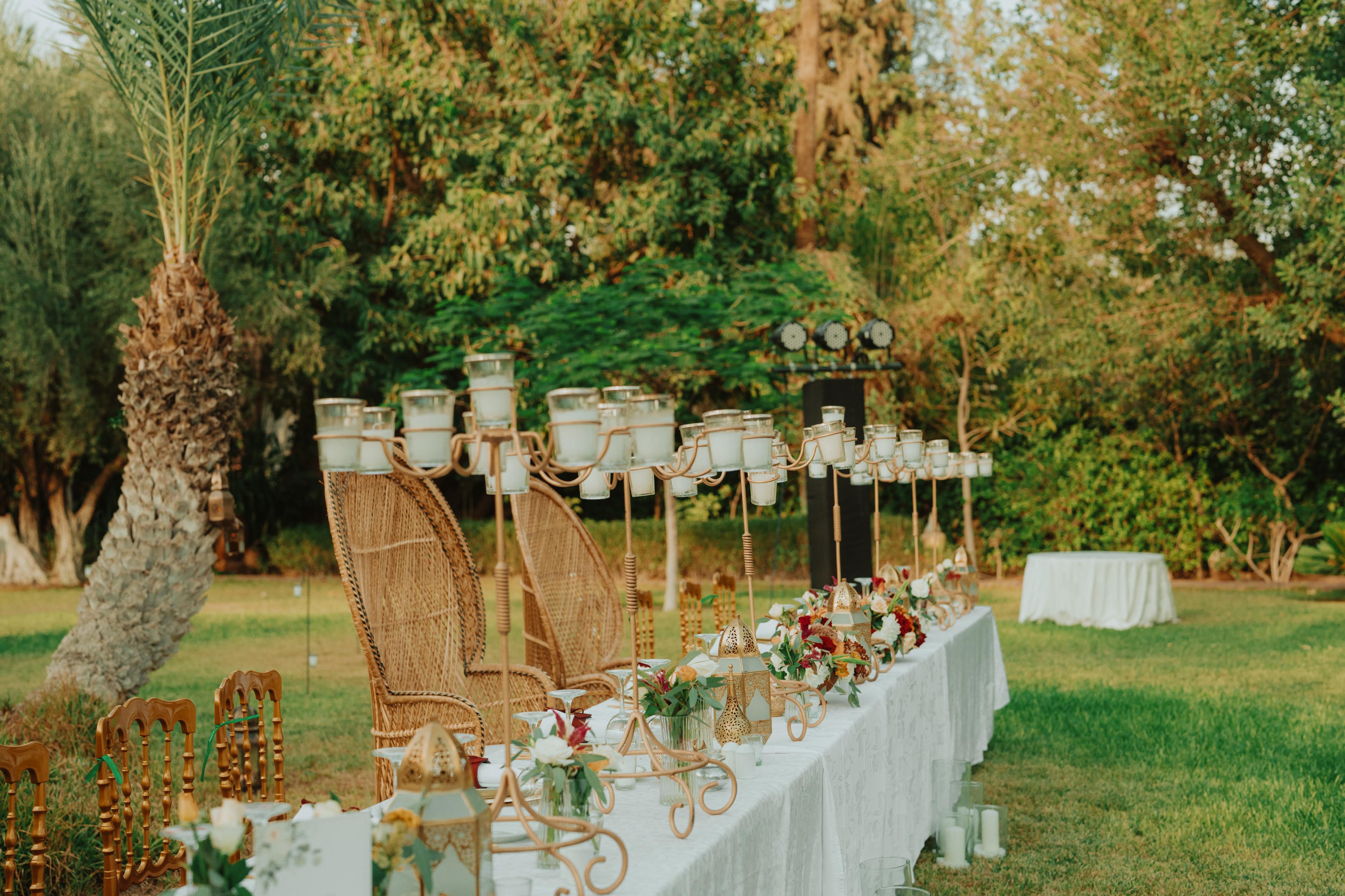 Table decoration place of recreation