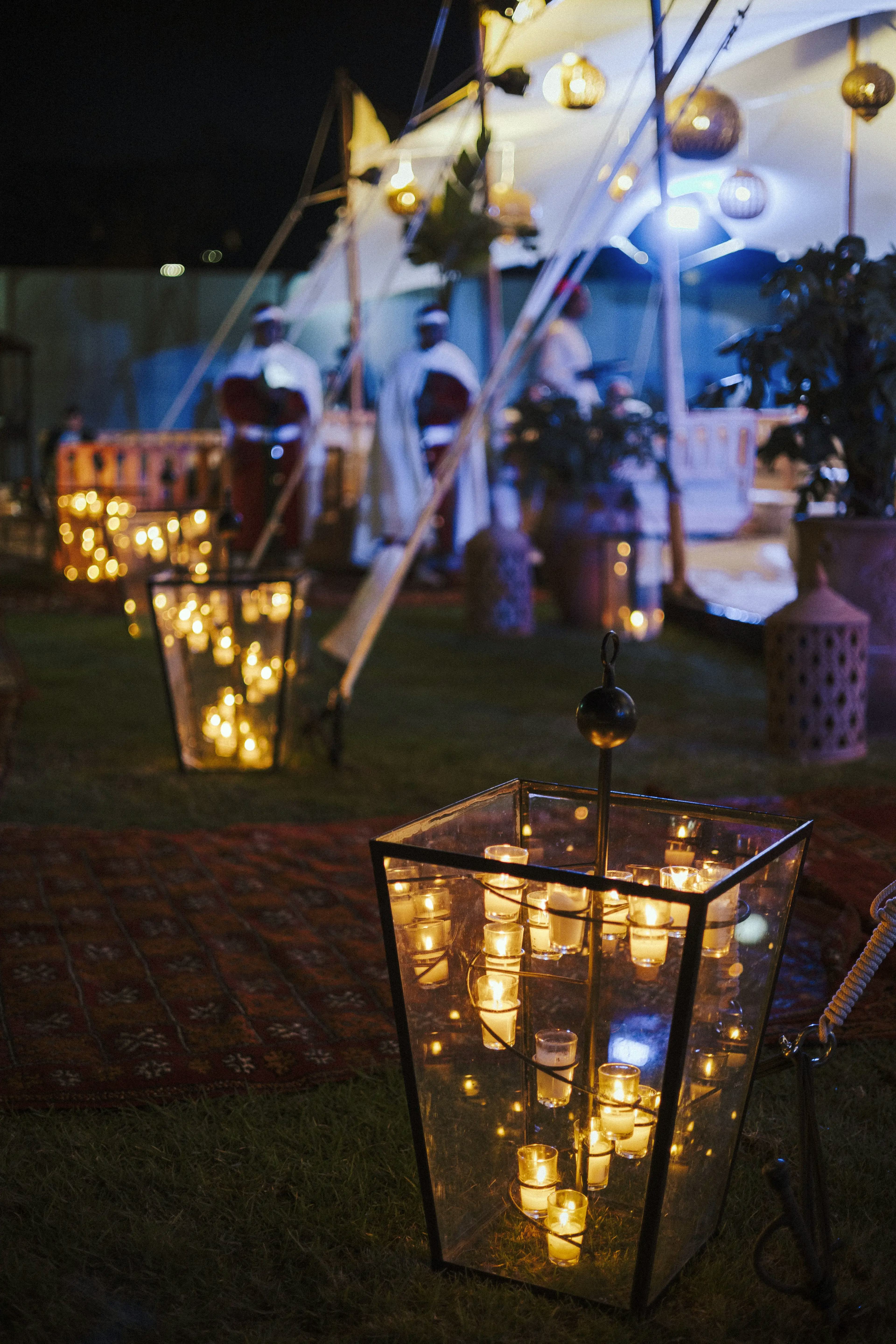 Light decor of the reception area