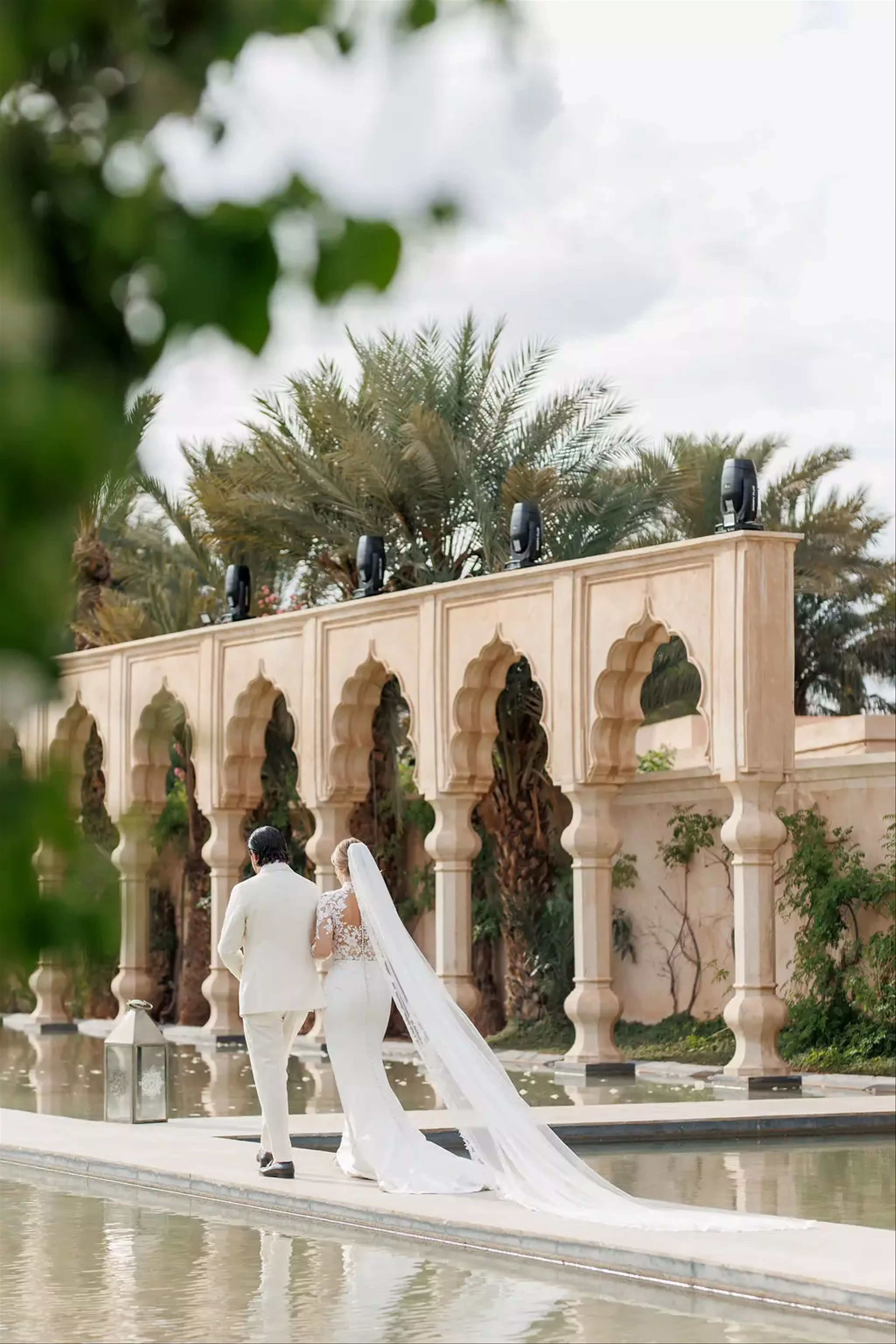 Luxury white wedding at Palais Namaskar 