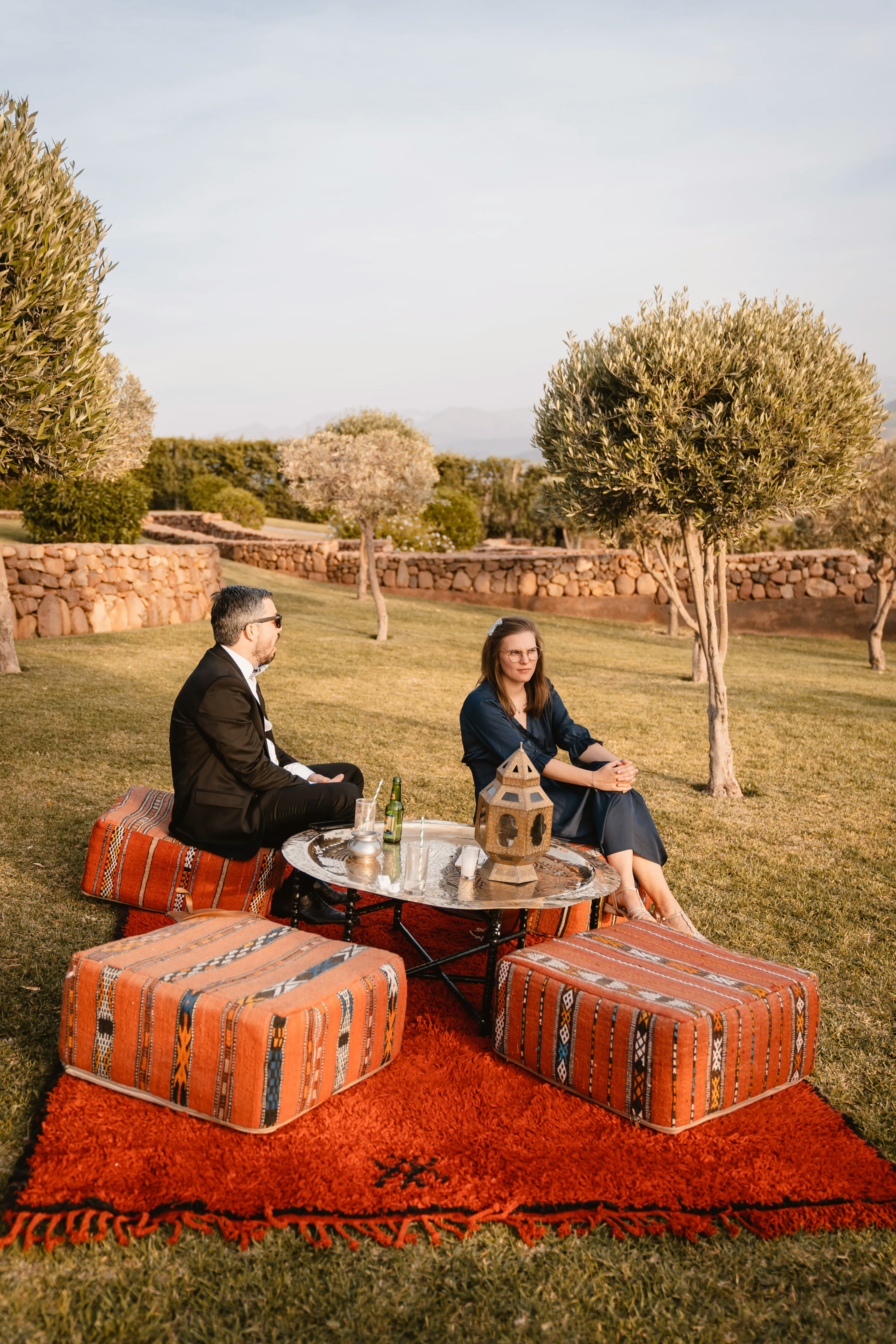 outdoor lounge area