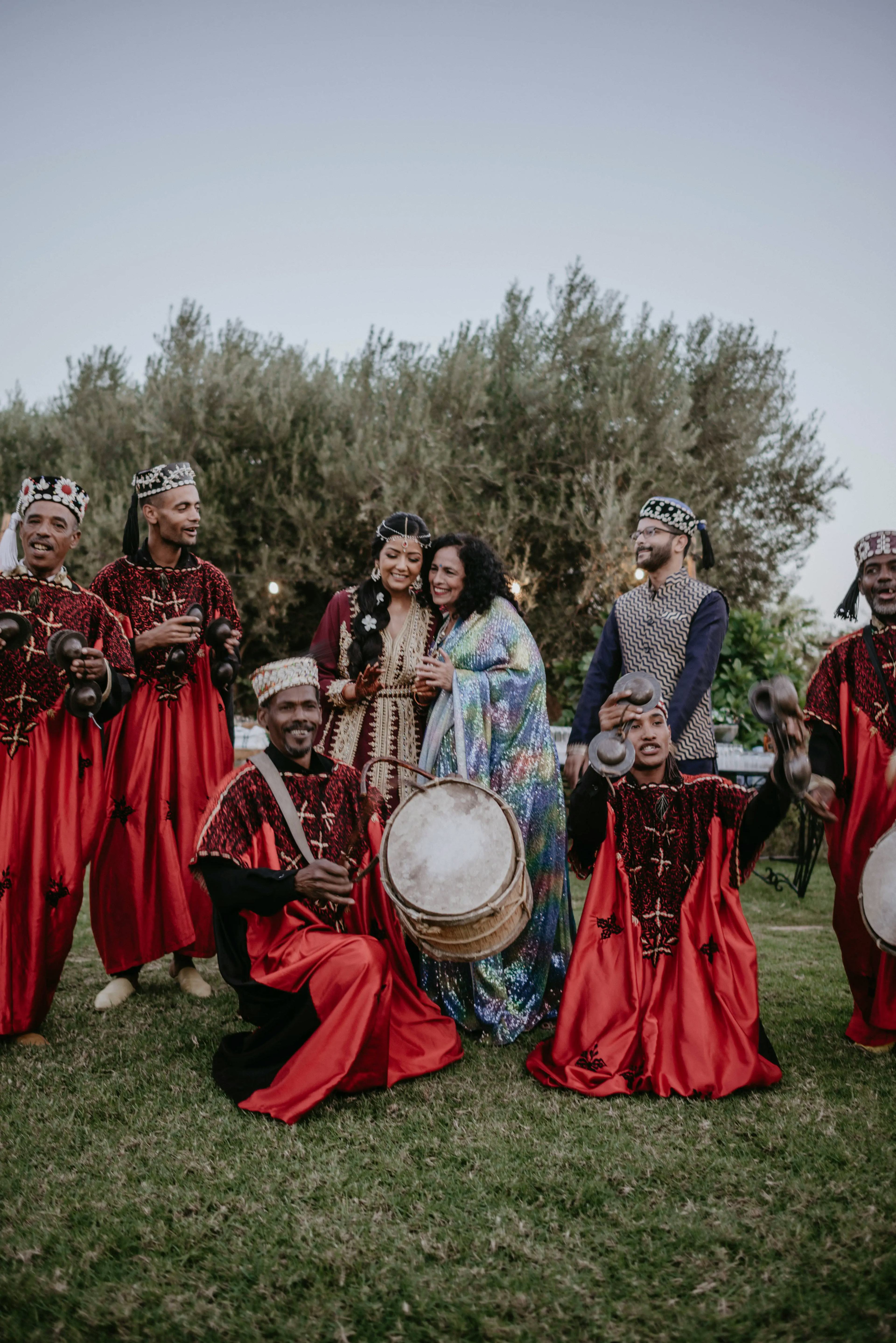 Morocco musicians at wedding 