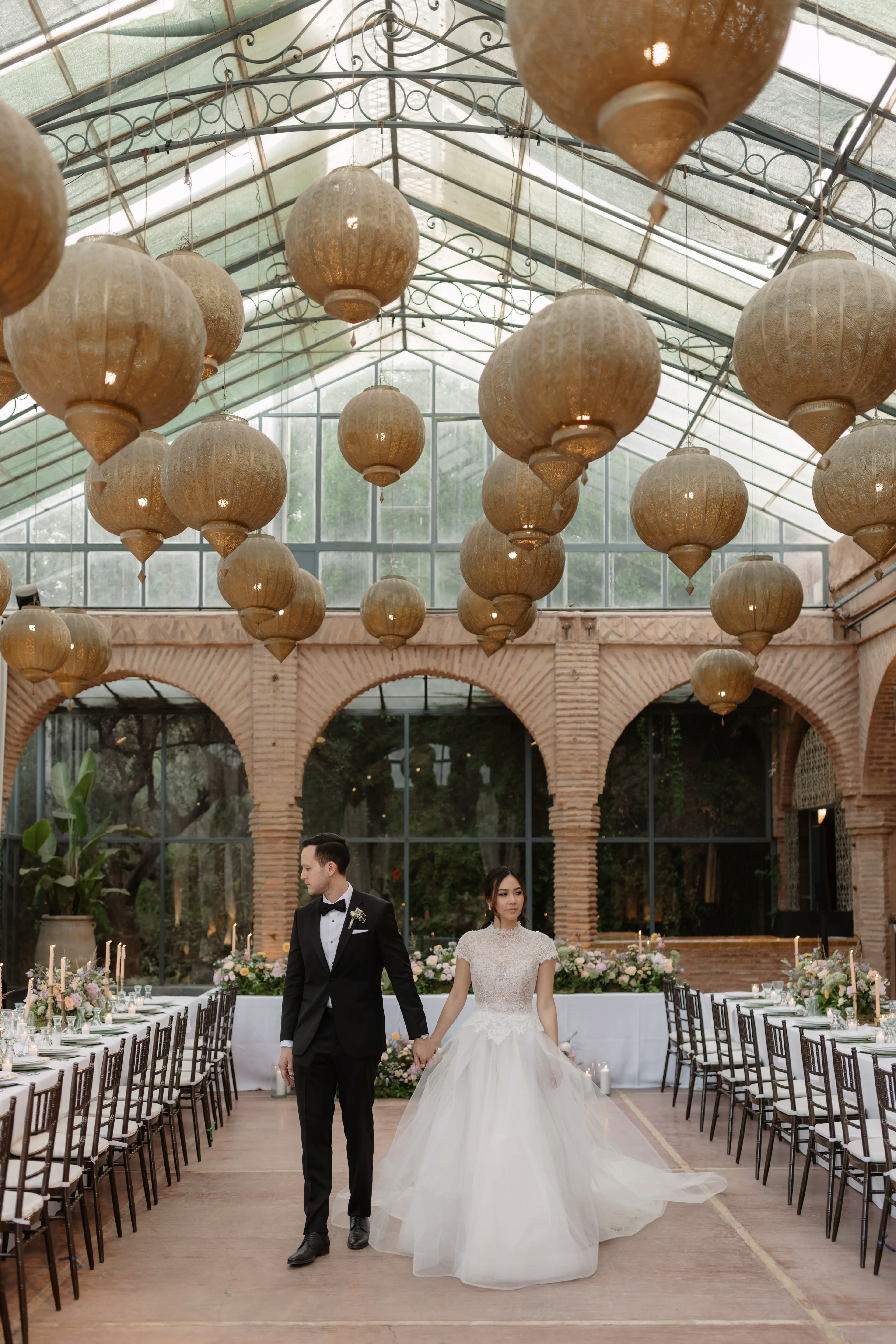 Moroccan lantern wedding decor