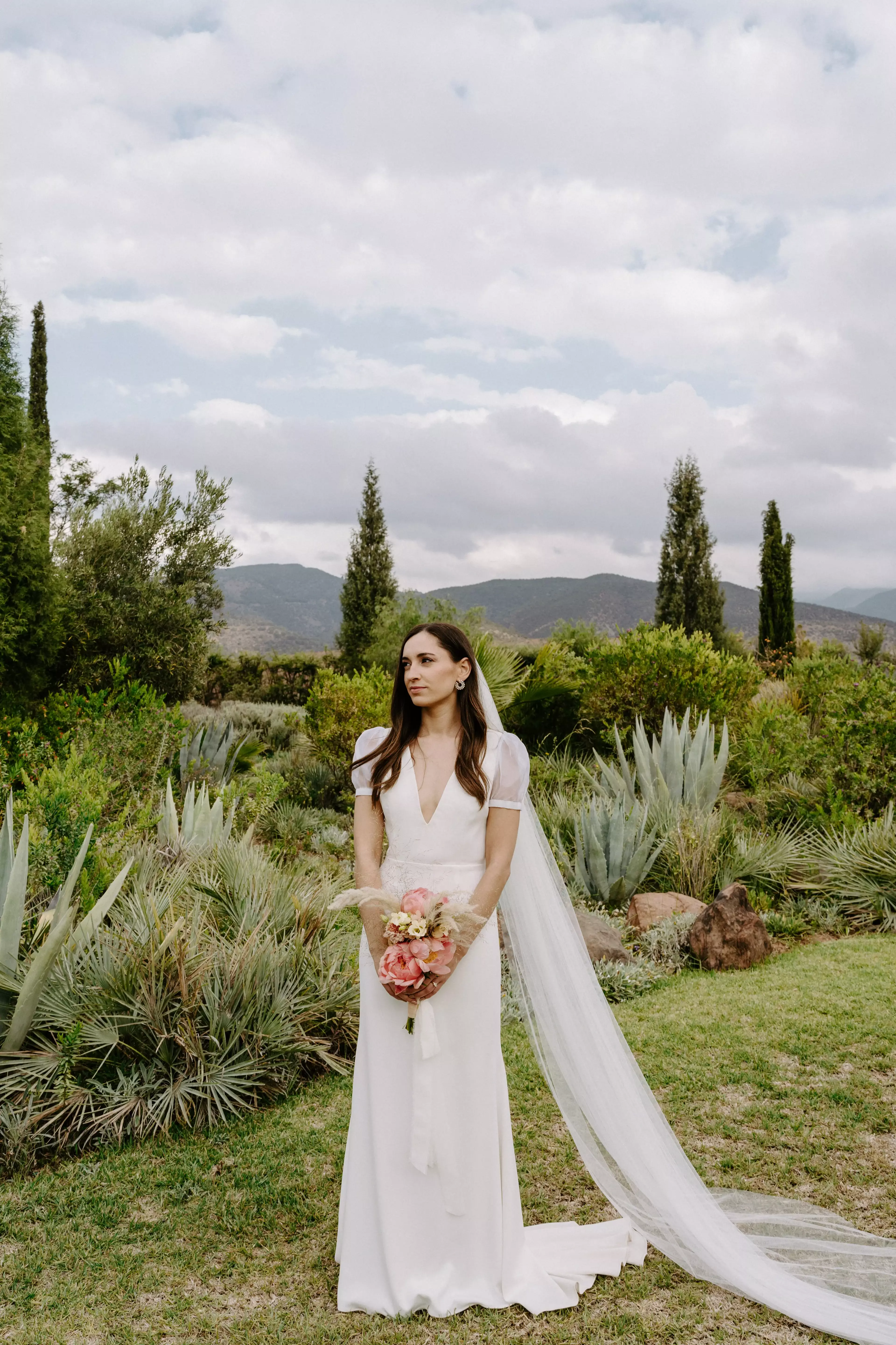 Picture of the bride in dress