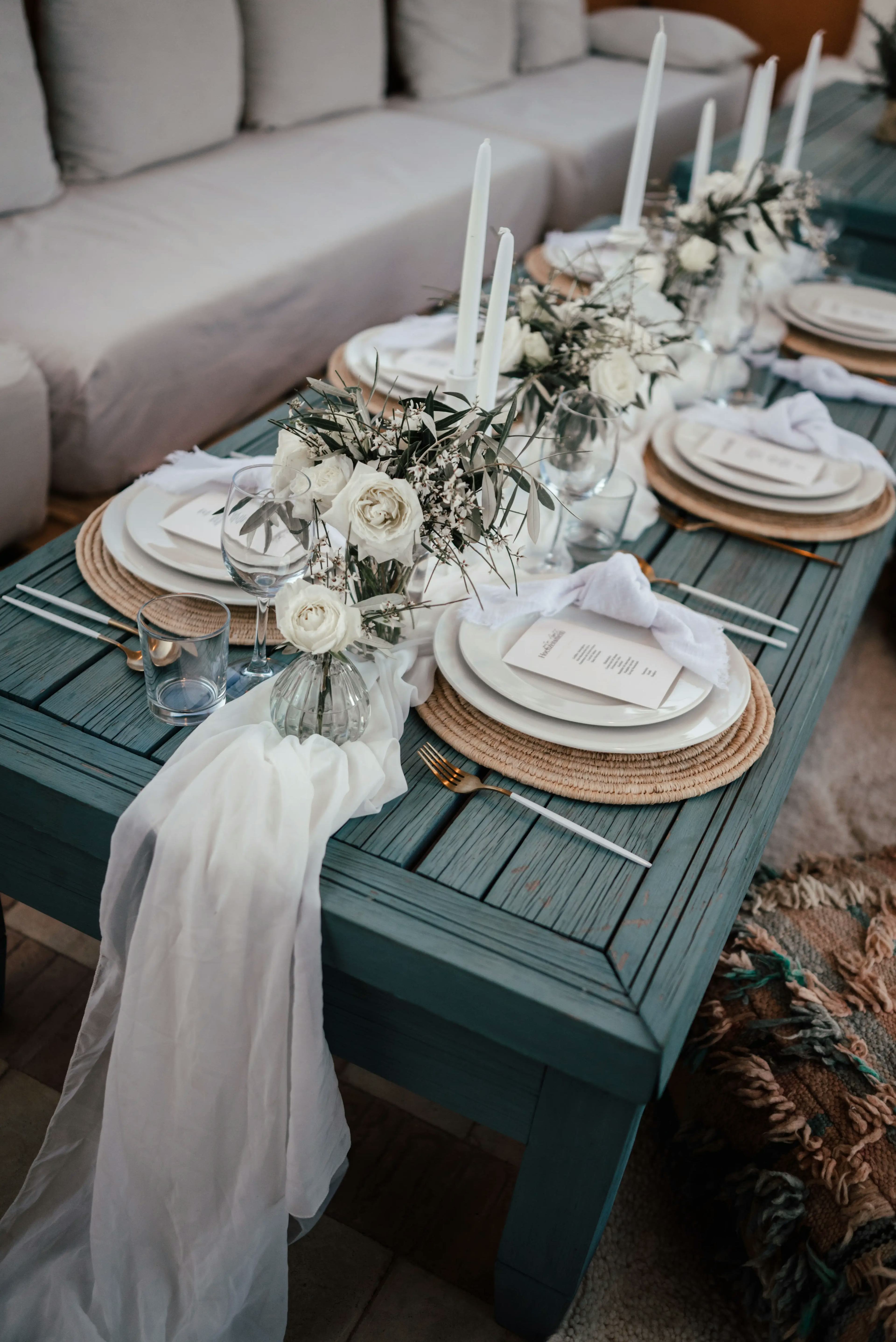 Elegant table decor colour palette 