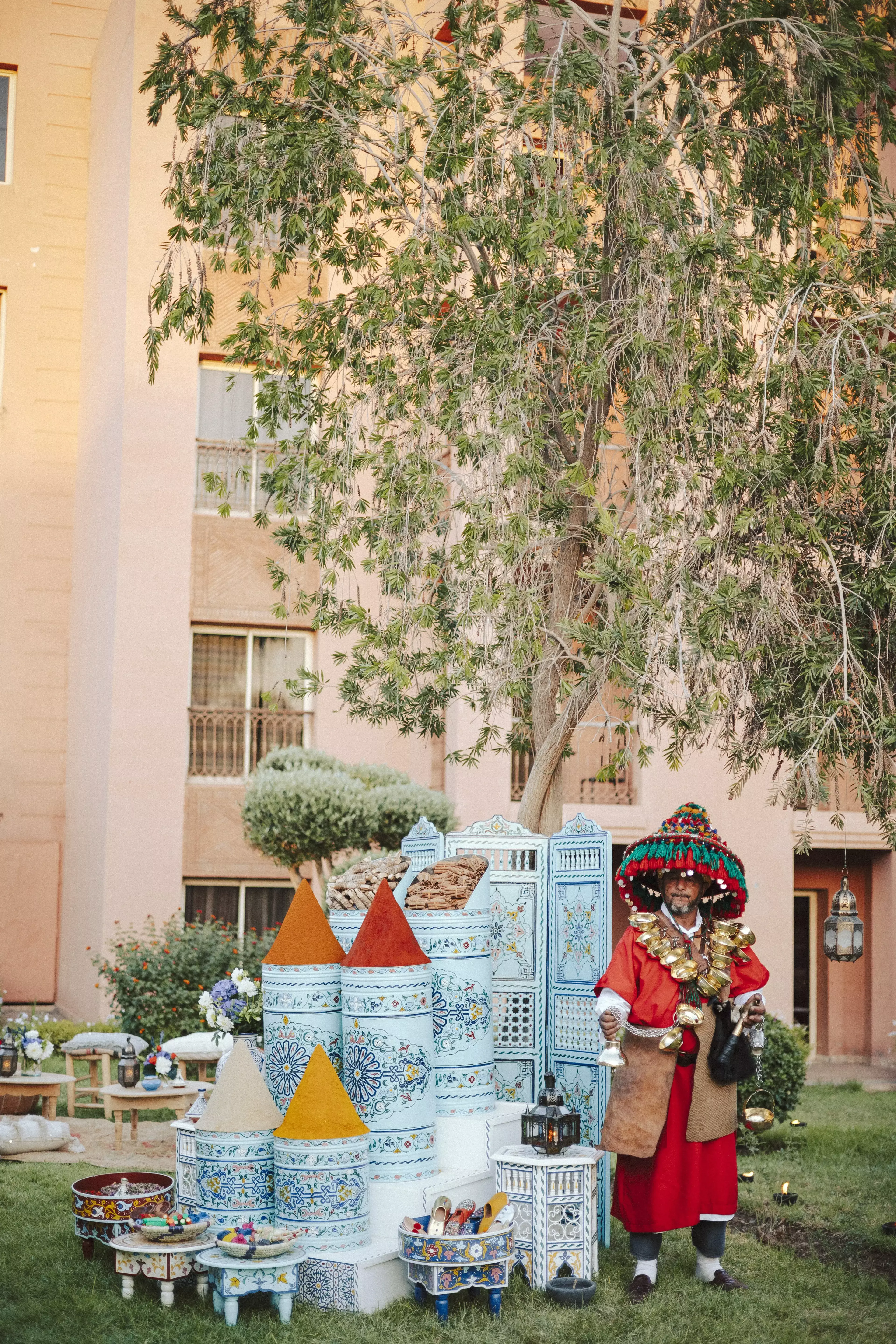 Decor of spices and traditional held