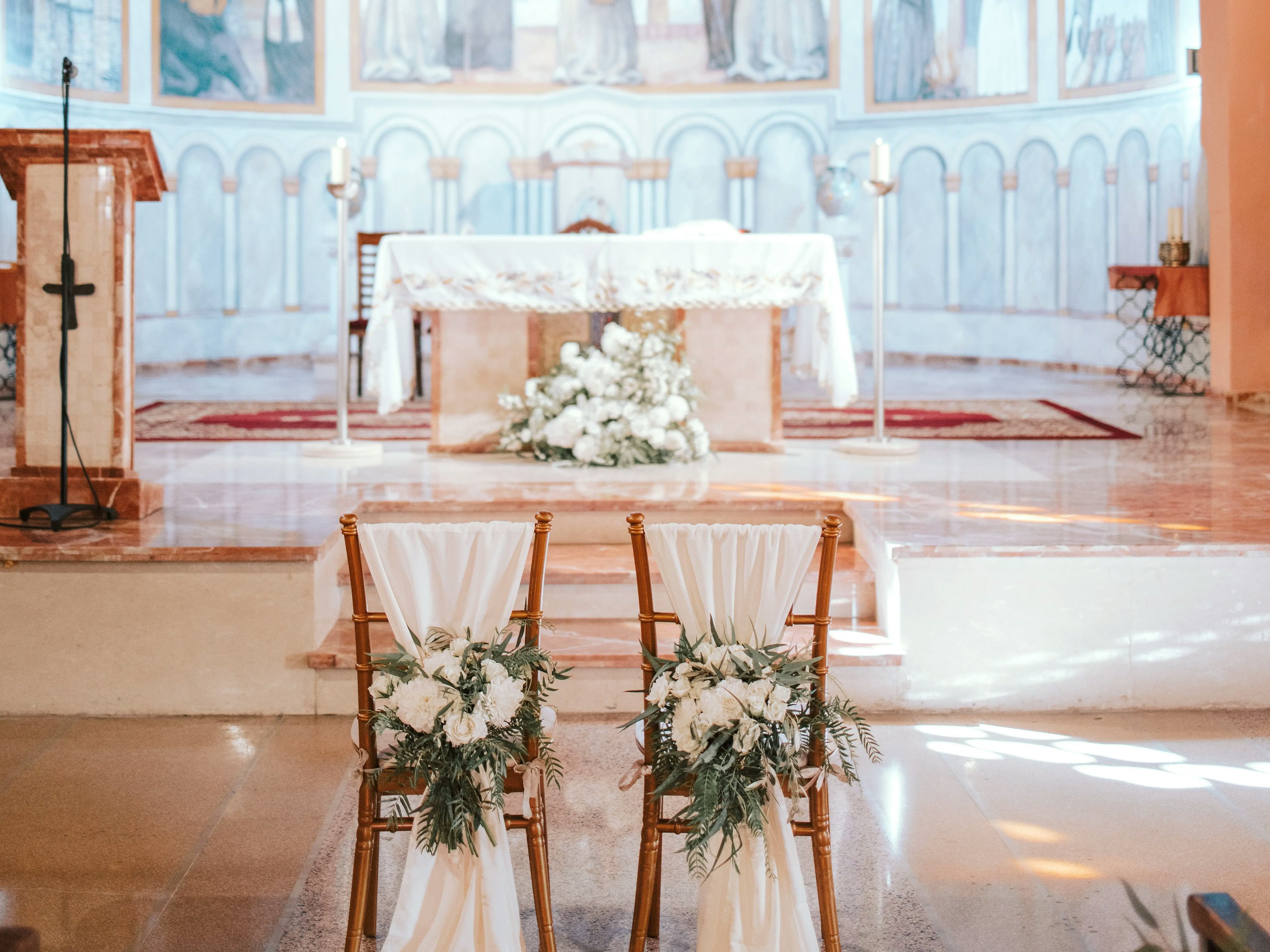 Church wedding design