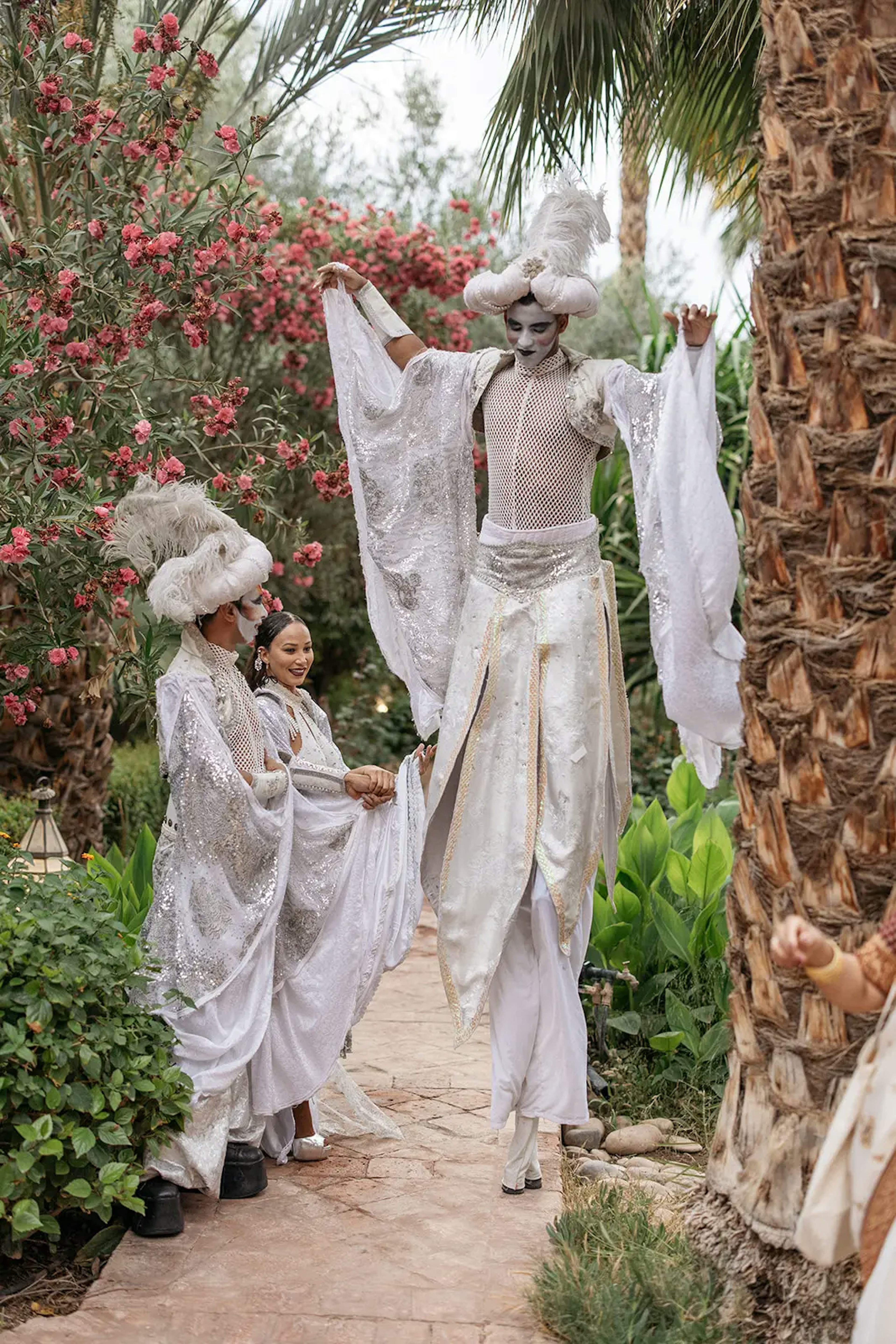 stilt dancers