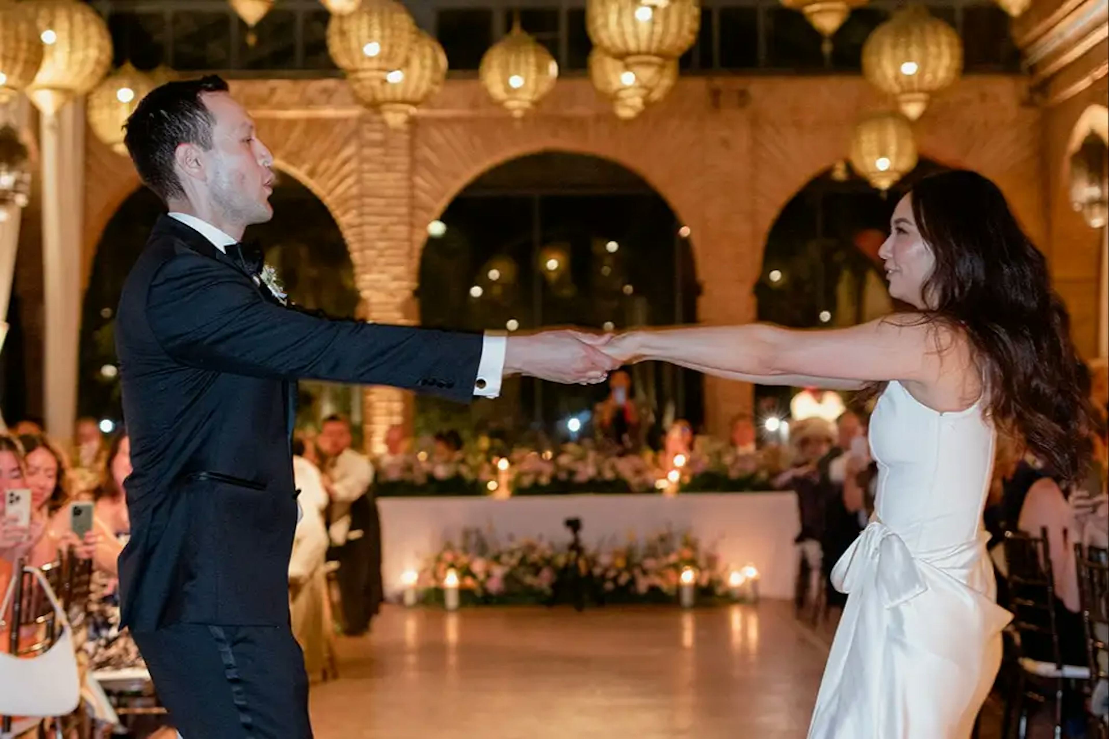 Wedding reception first dance