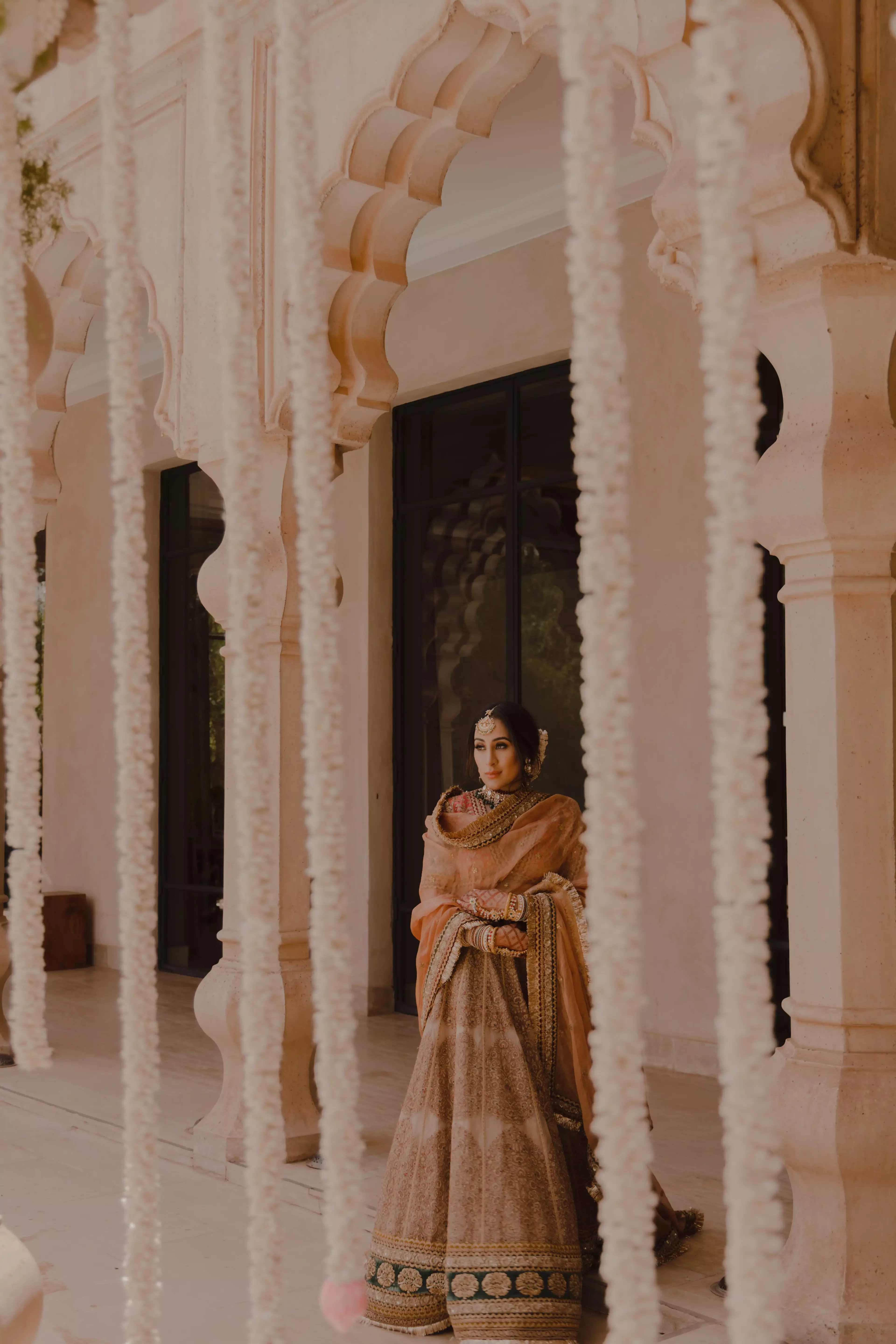 Bride with floral decor