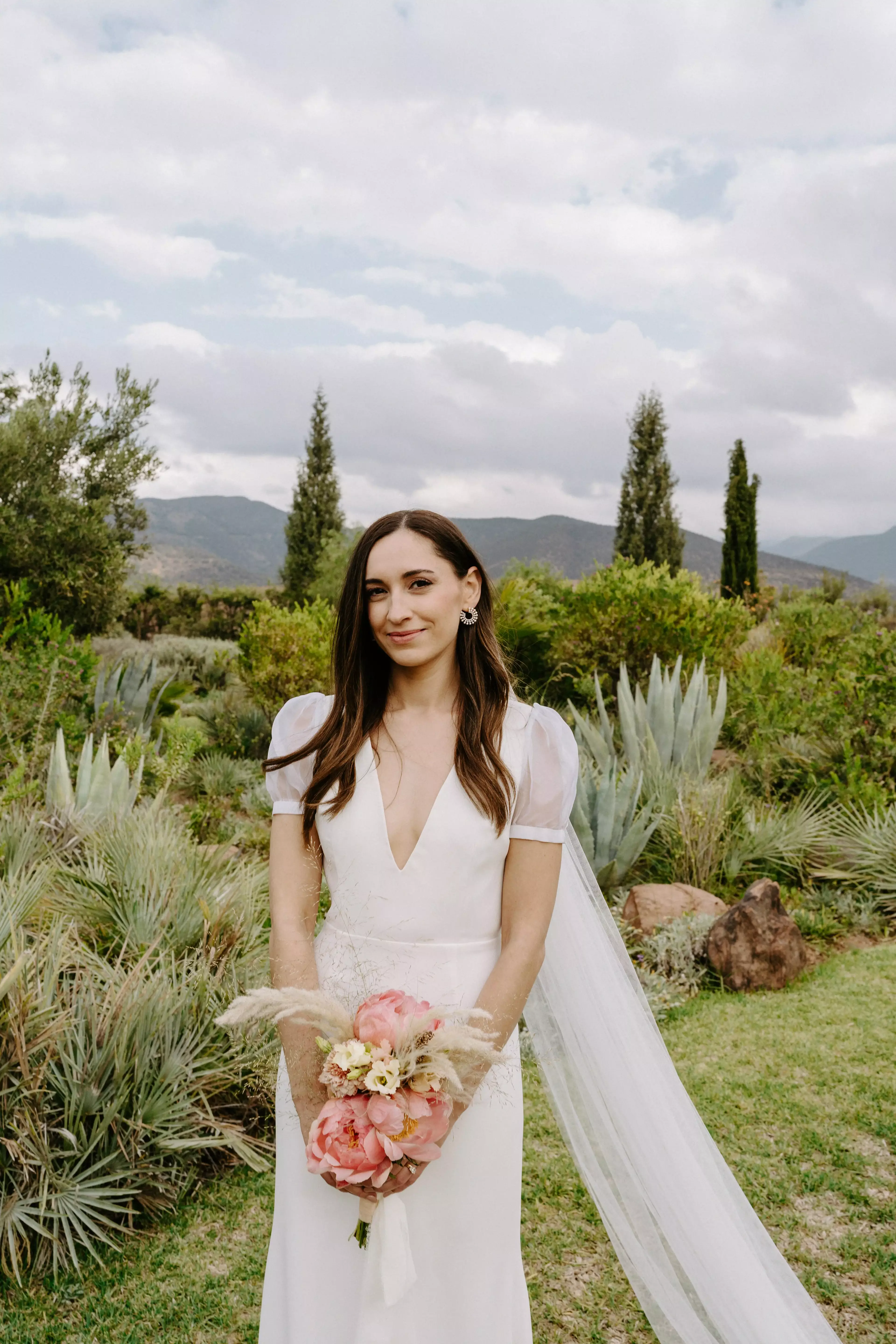 Picture of the bride in dress