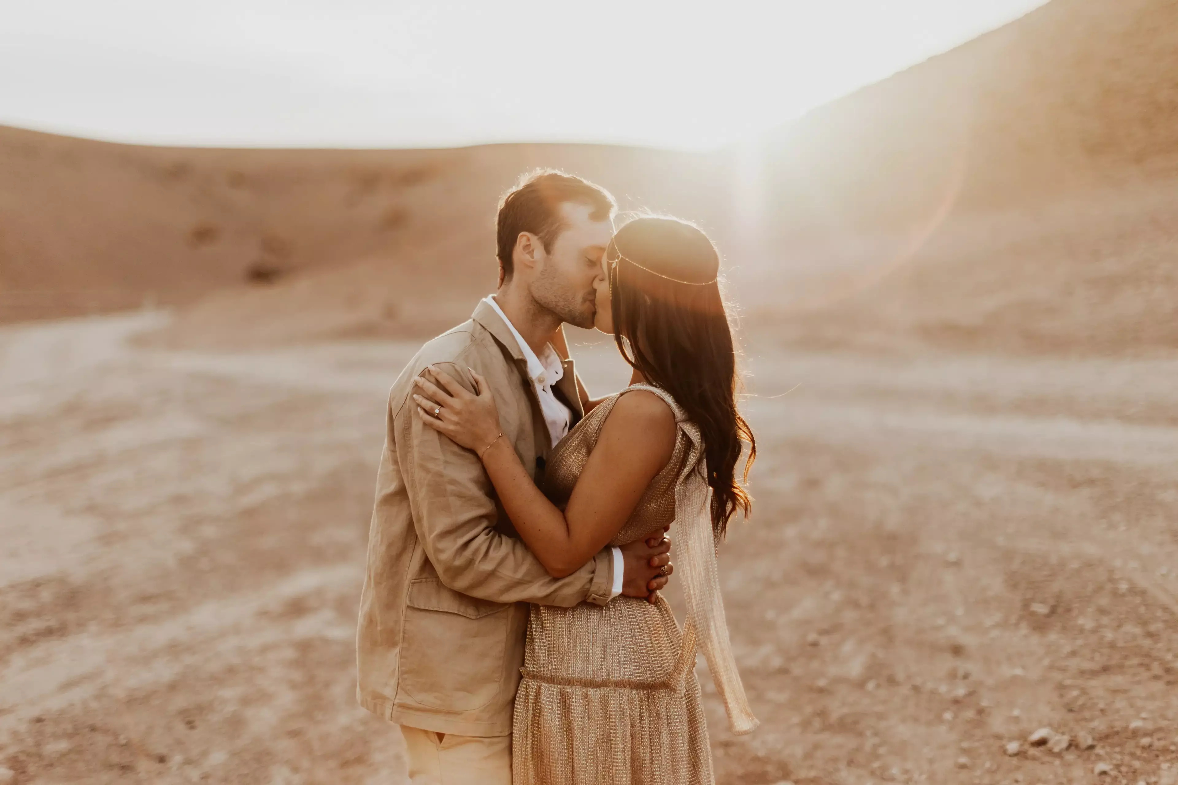 Couple in desert