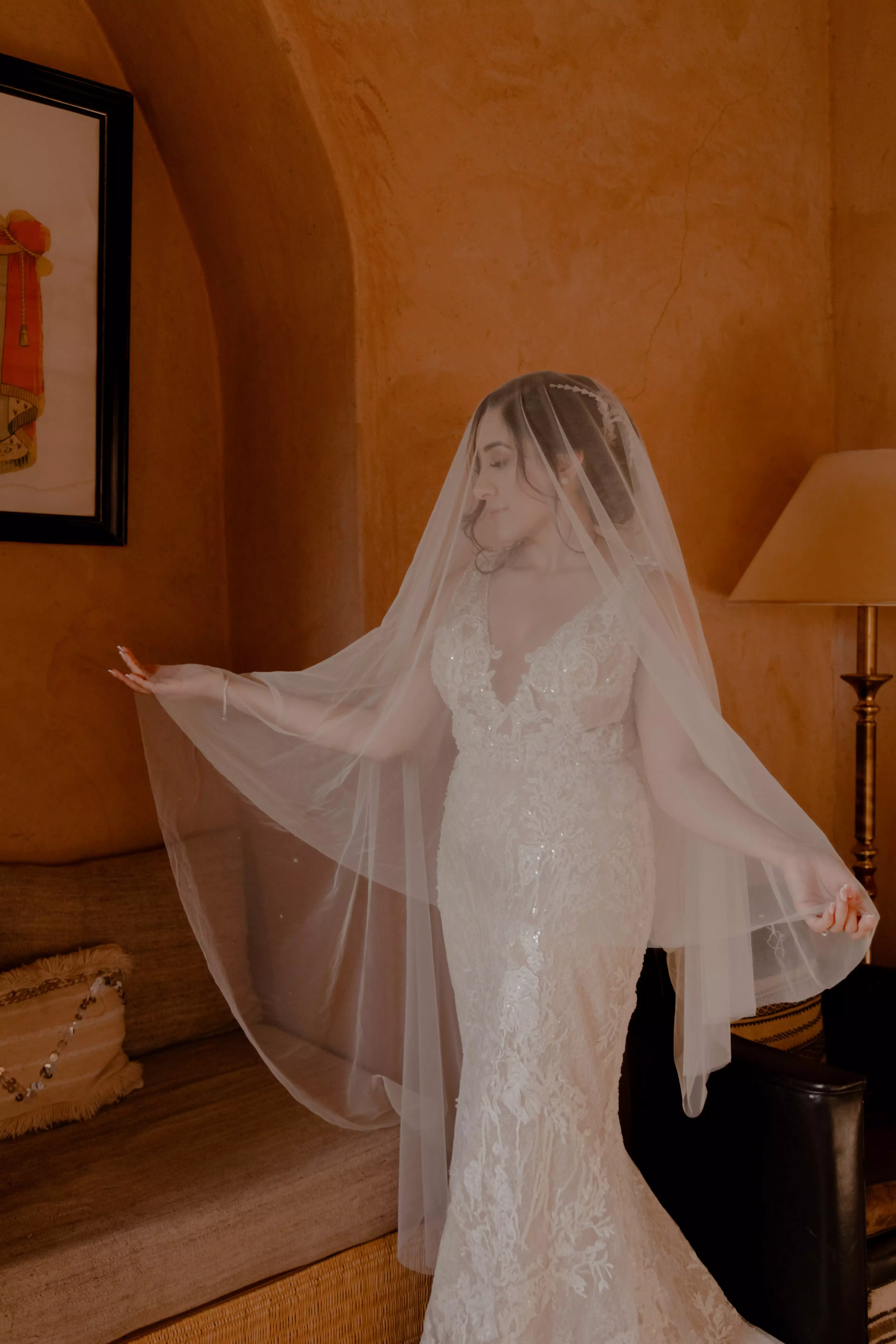 Indian bride with veil