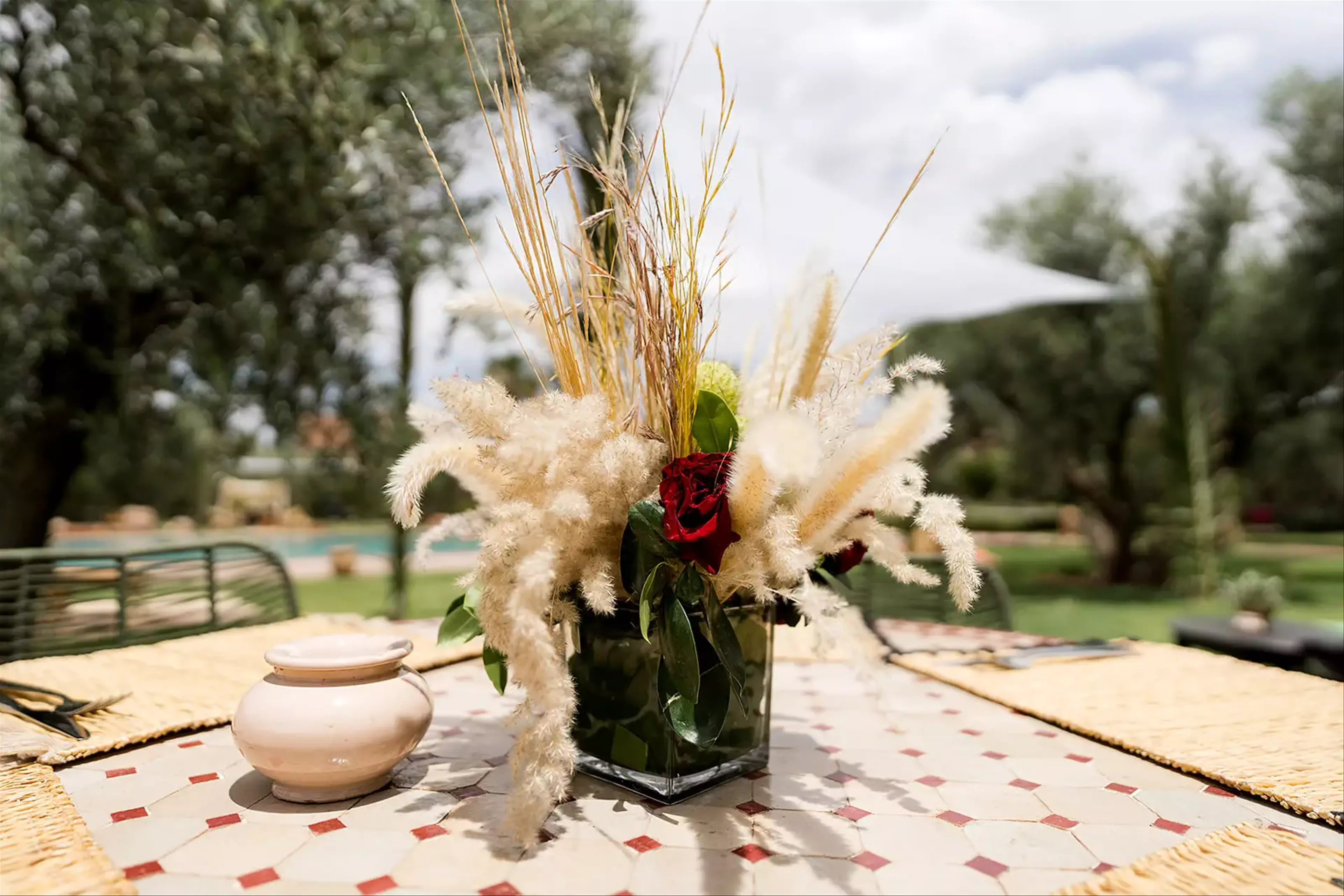 Dried flowers wedding decor Morocco 