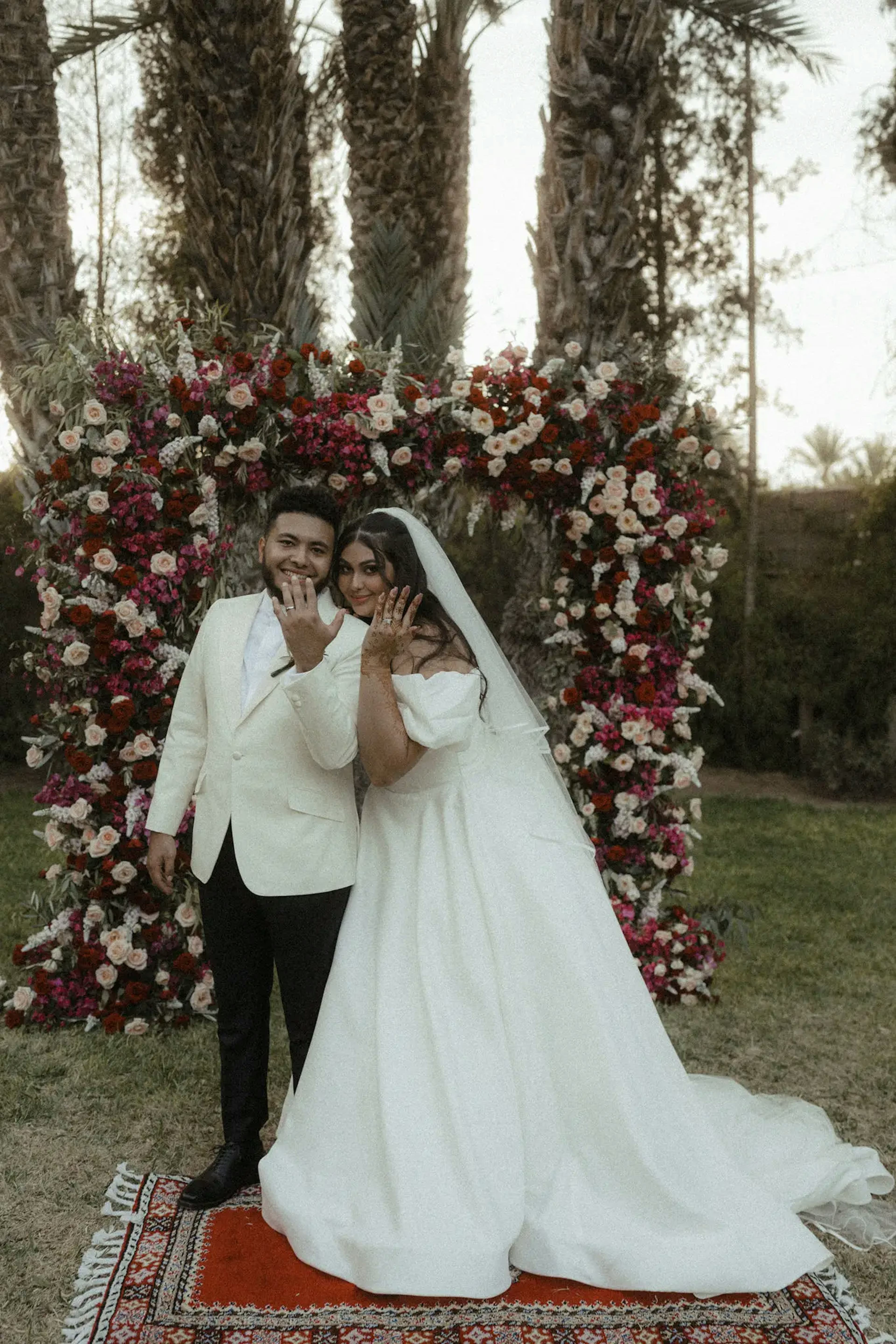 Statement wedding floral archway