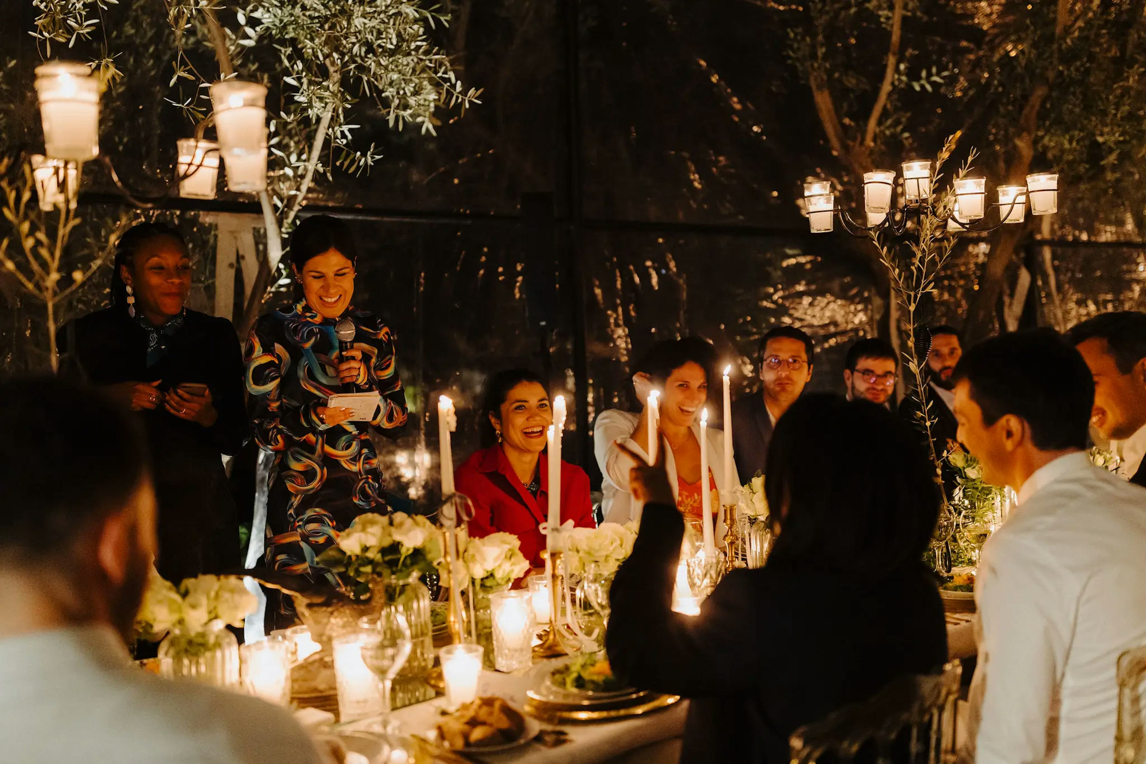 Speech of bridesmaids during dinner