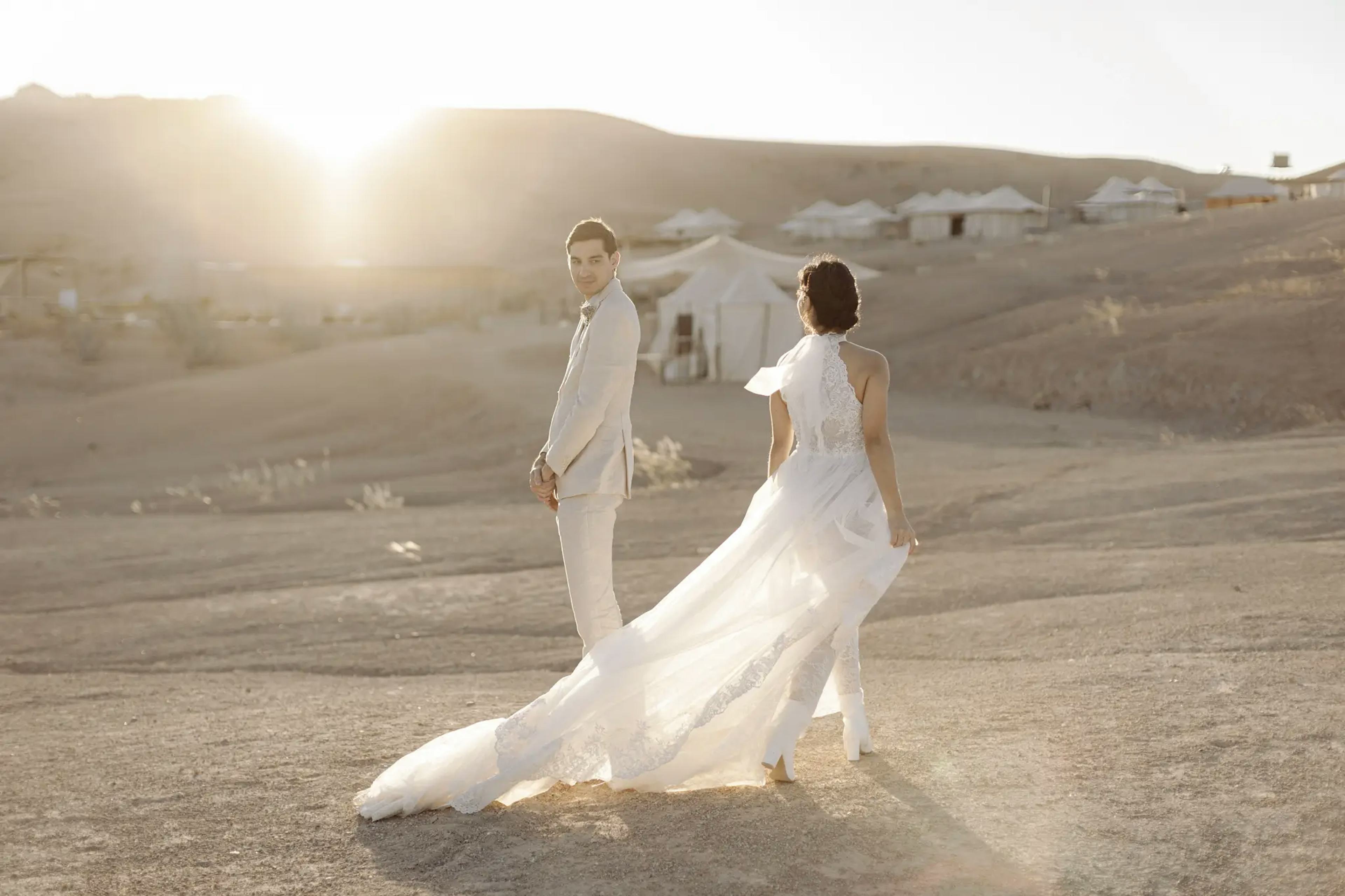 Romantic desert wedding 