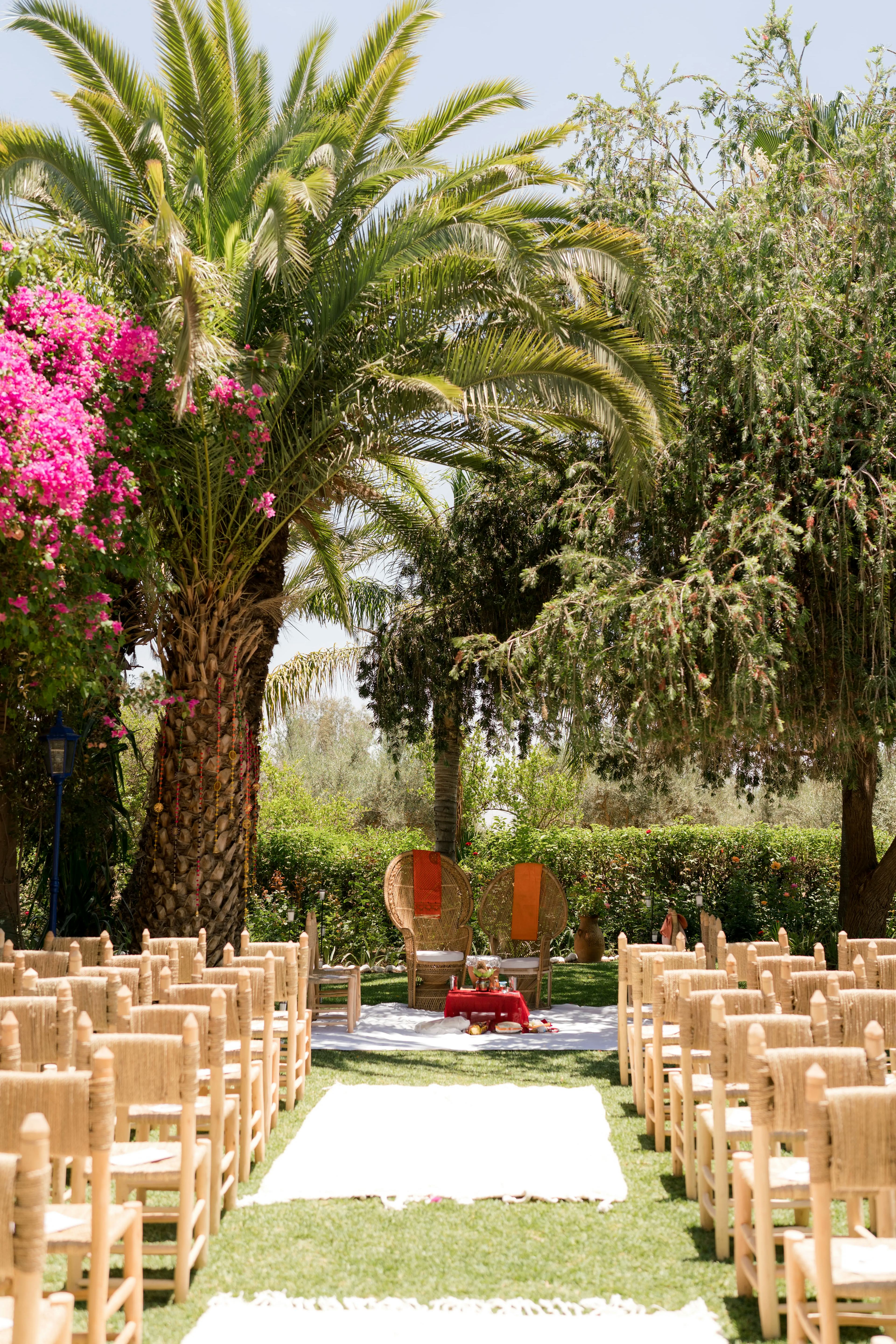 Outdoor Marrakech wedding reception 