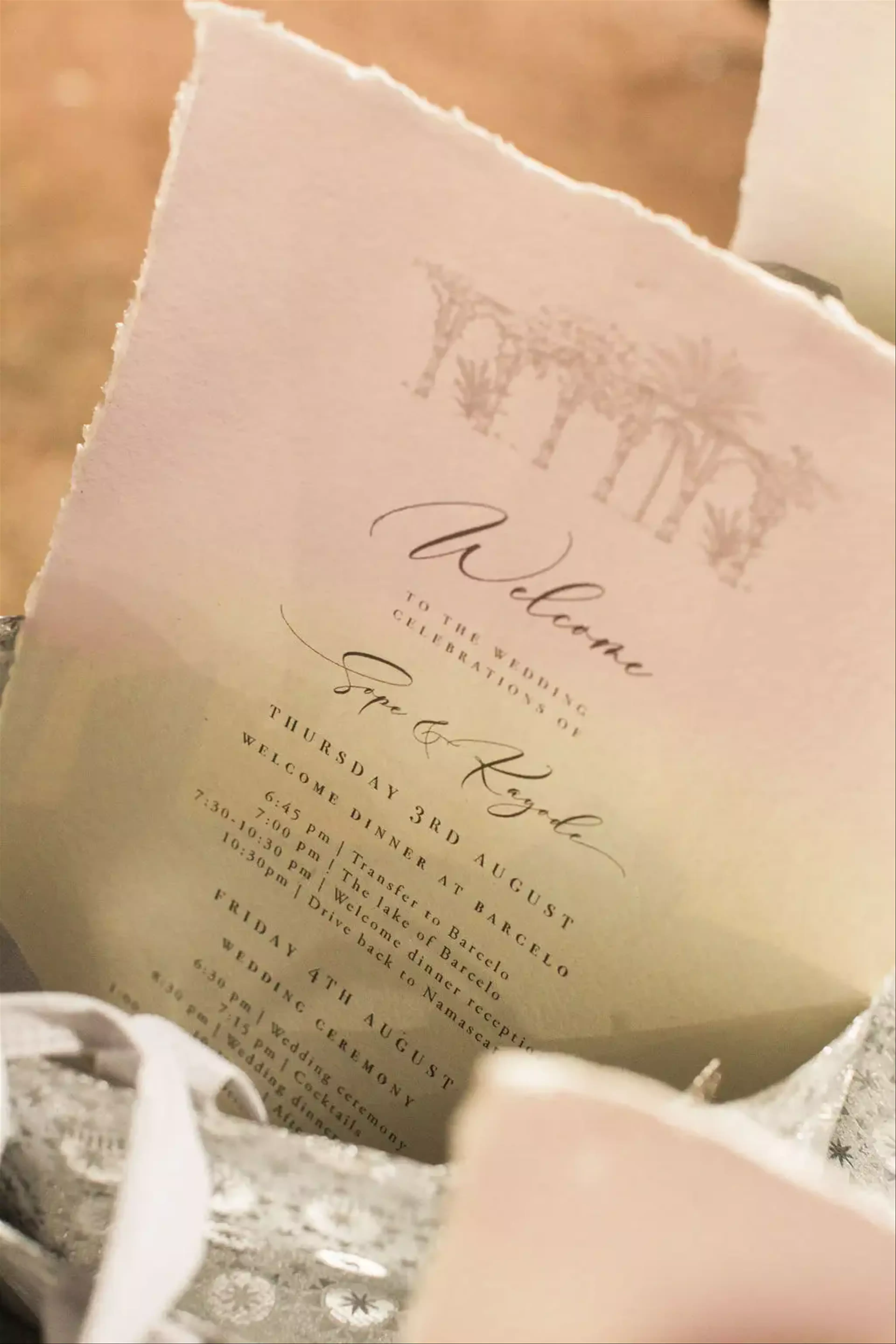 Marrakech wedding stationery