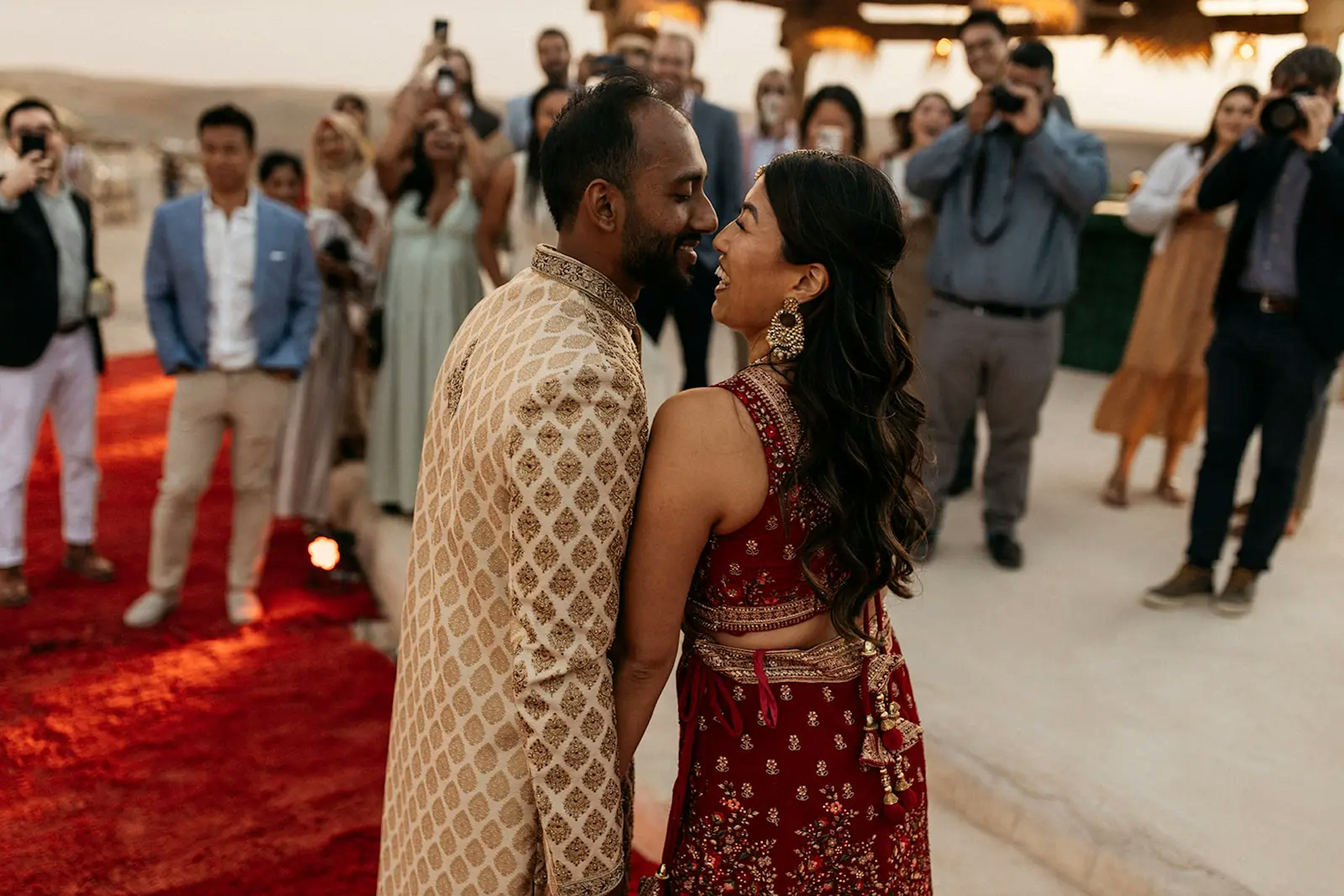 Couple at wedding reception in Marrakech