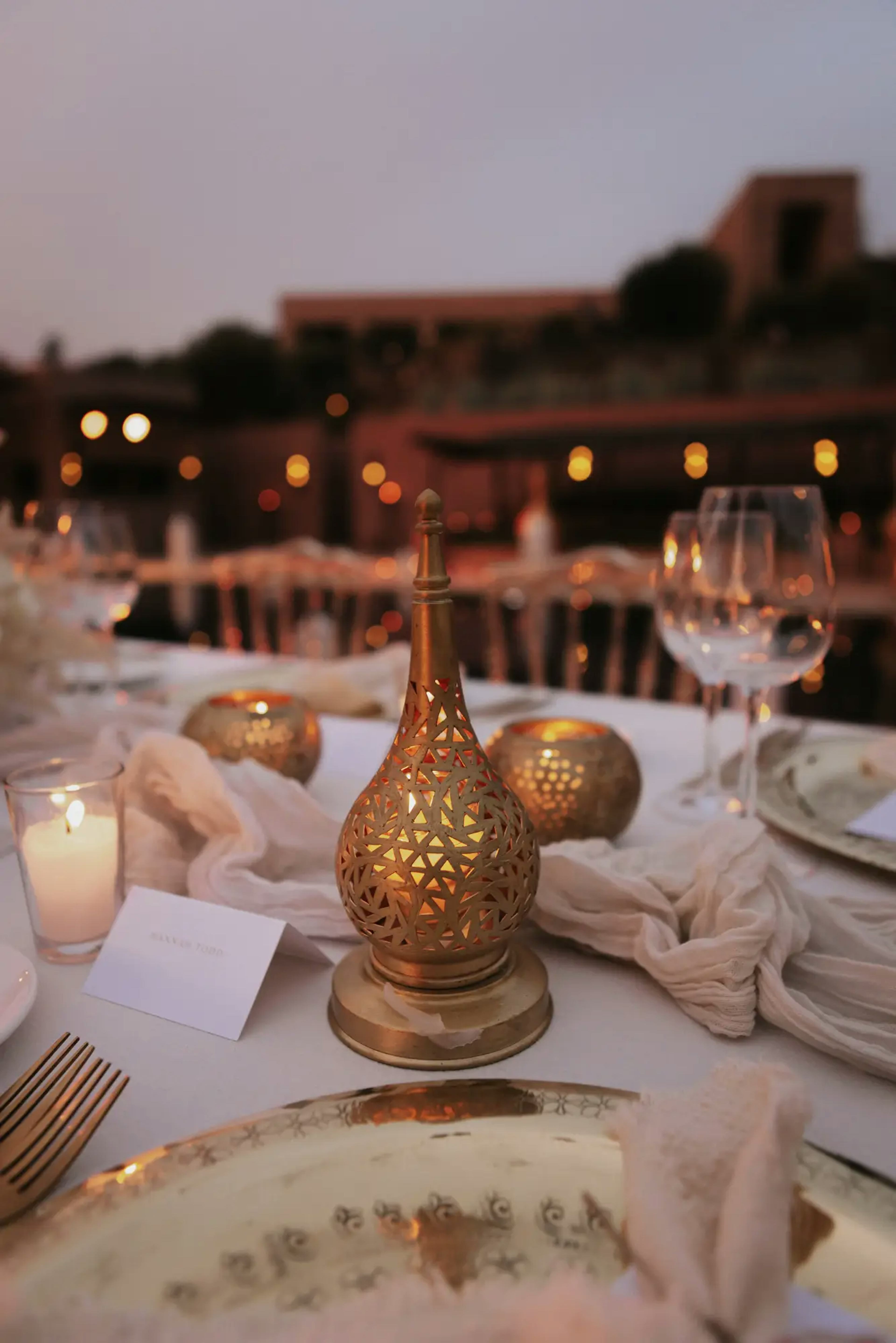 Moroccan lantern Marrakech wedding