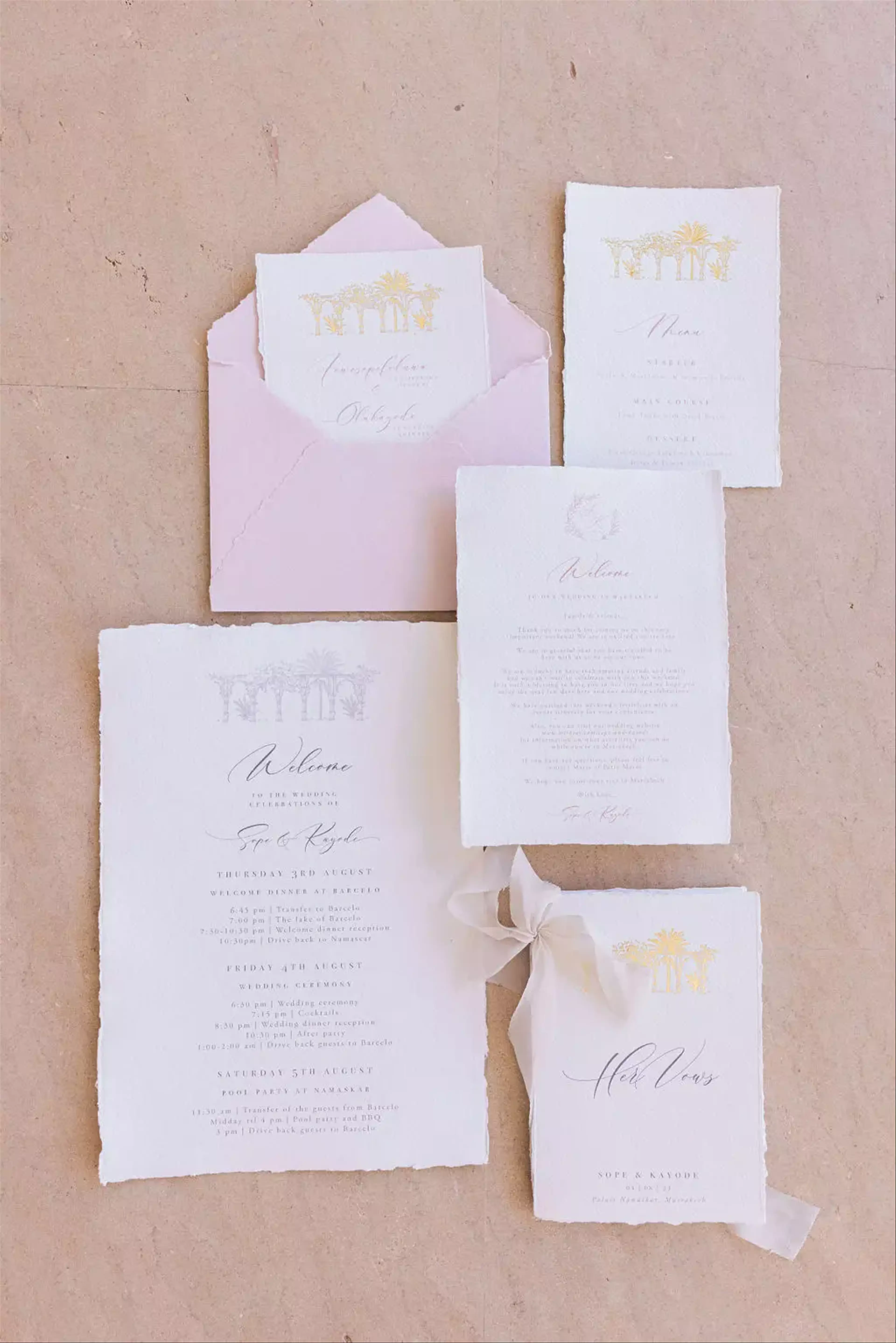 Elegant wedding invitation