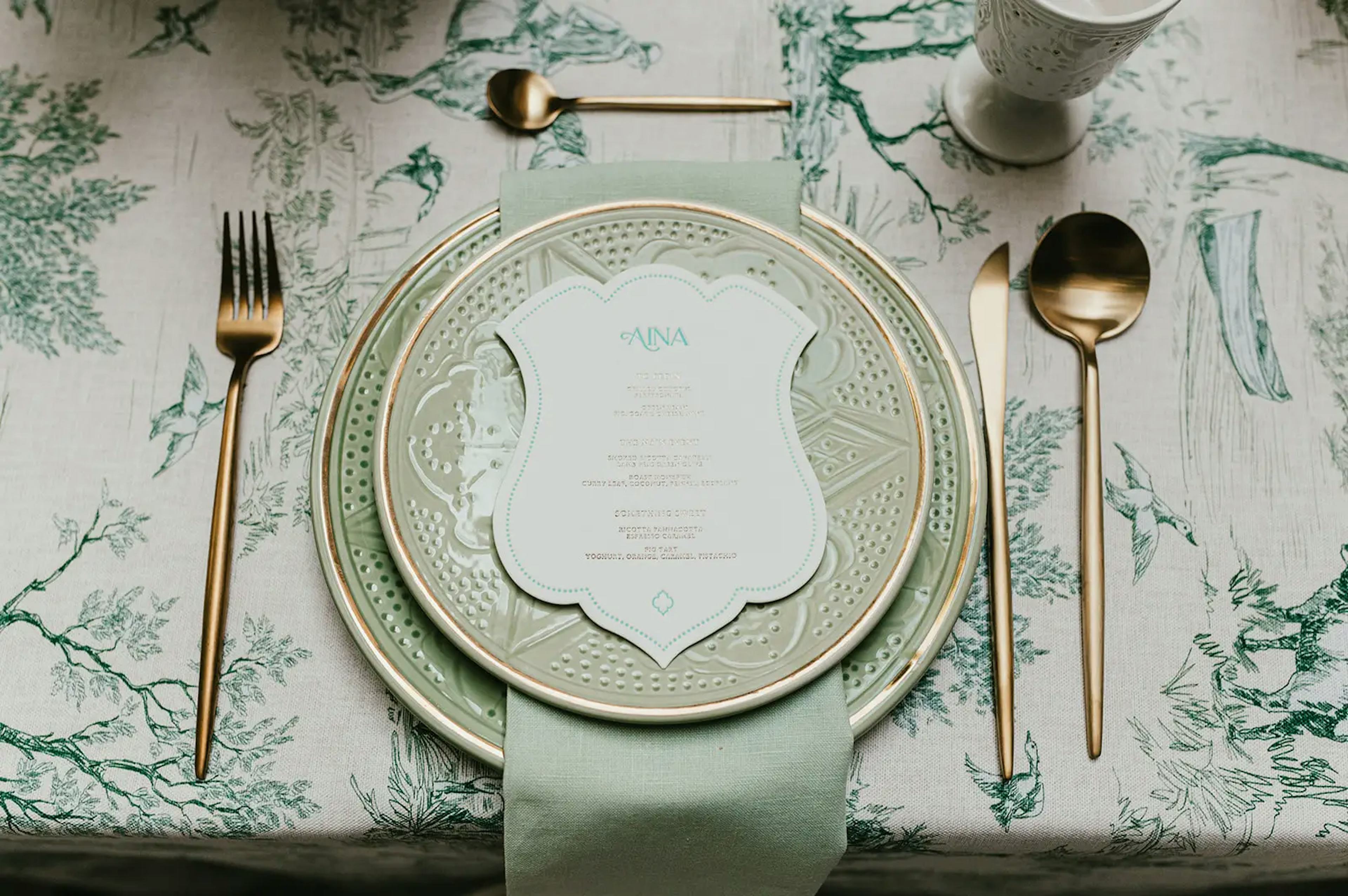 Wedding table stationery