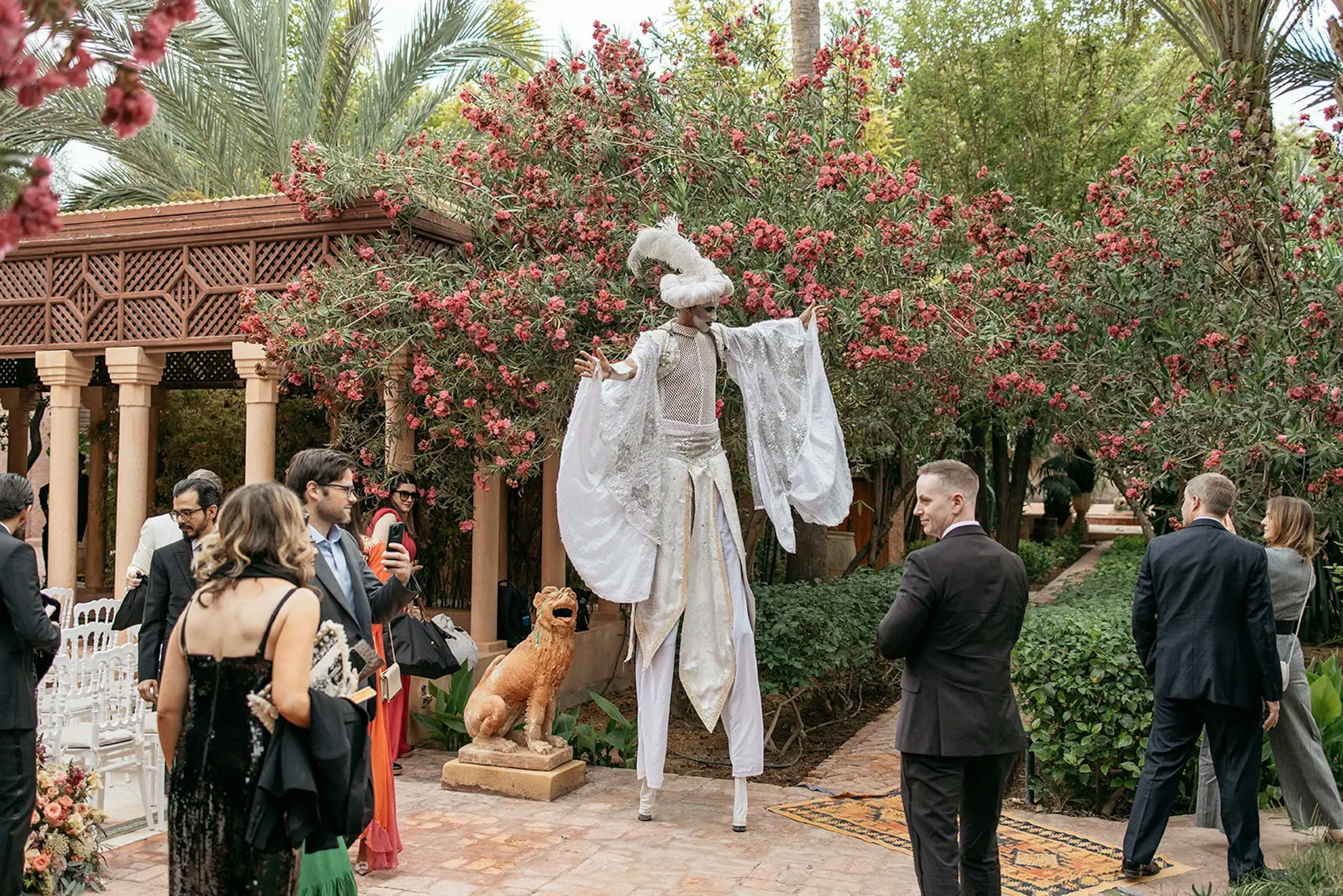 stilt dancers