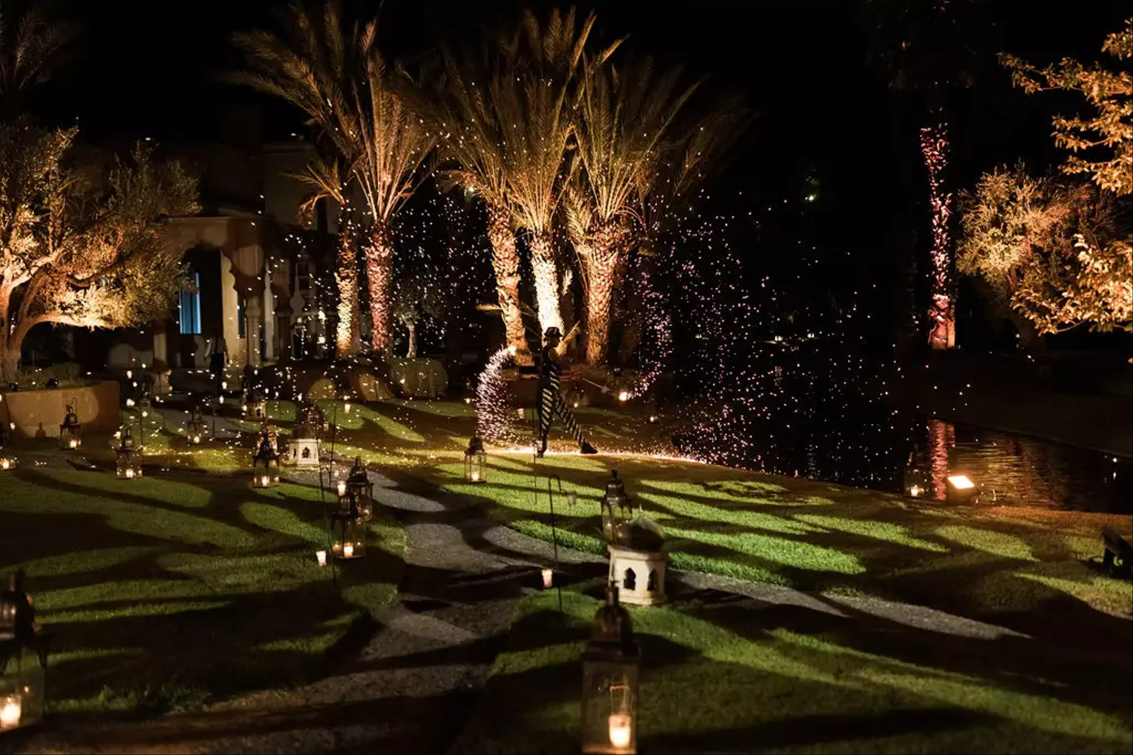 Wedding fireworks Marrakech 