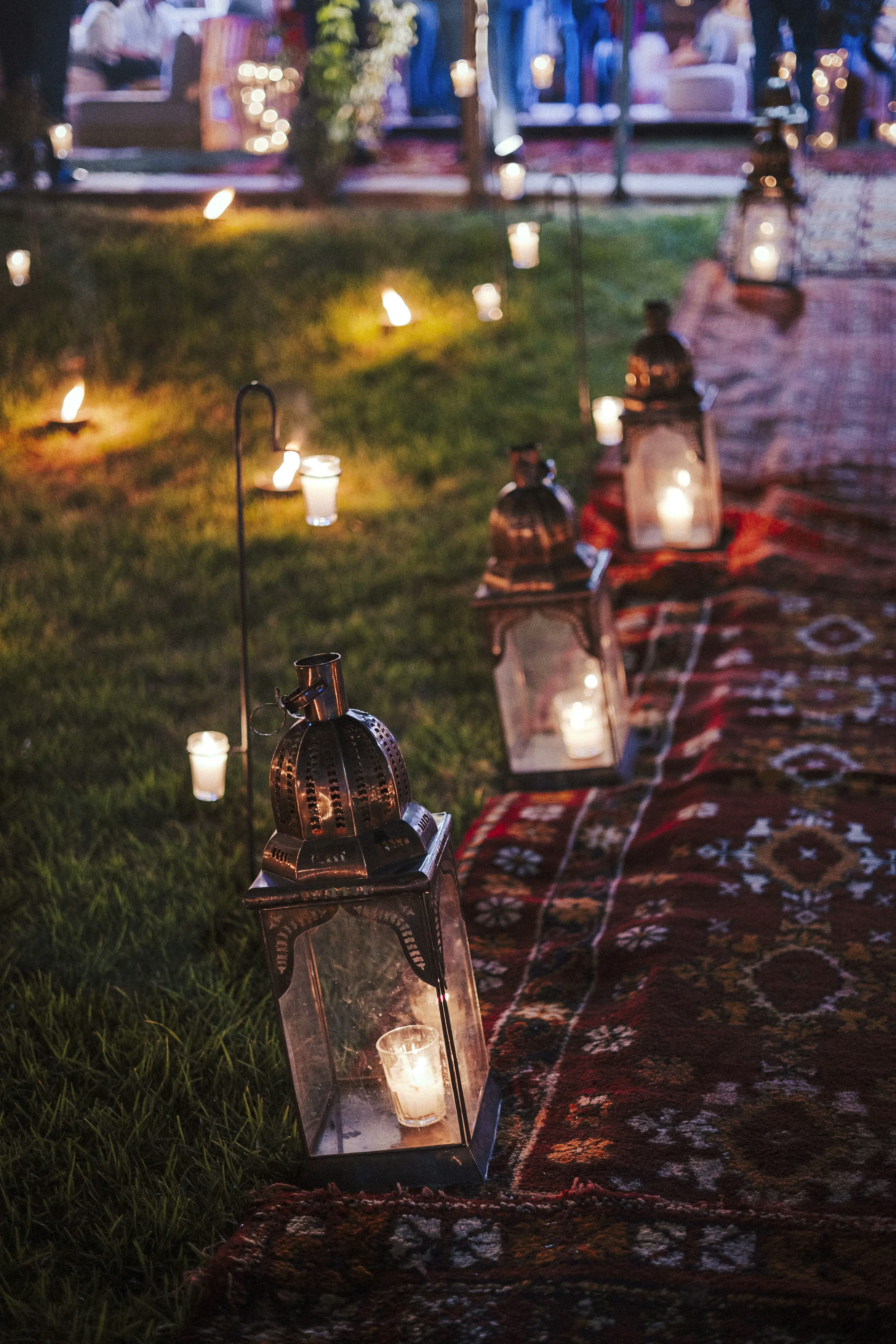 Light decor of the reception area