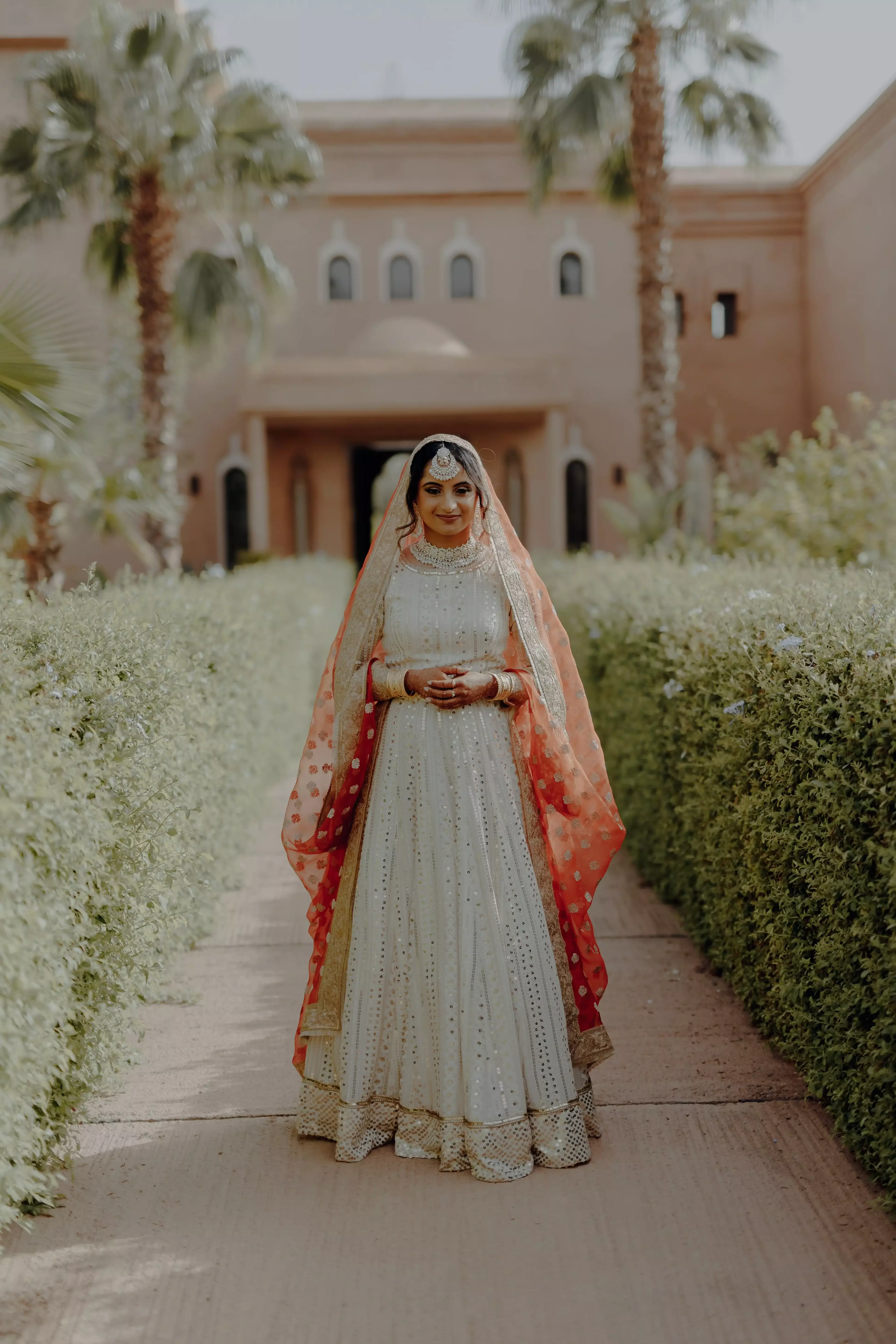 Bride walking to ceremony