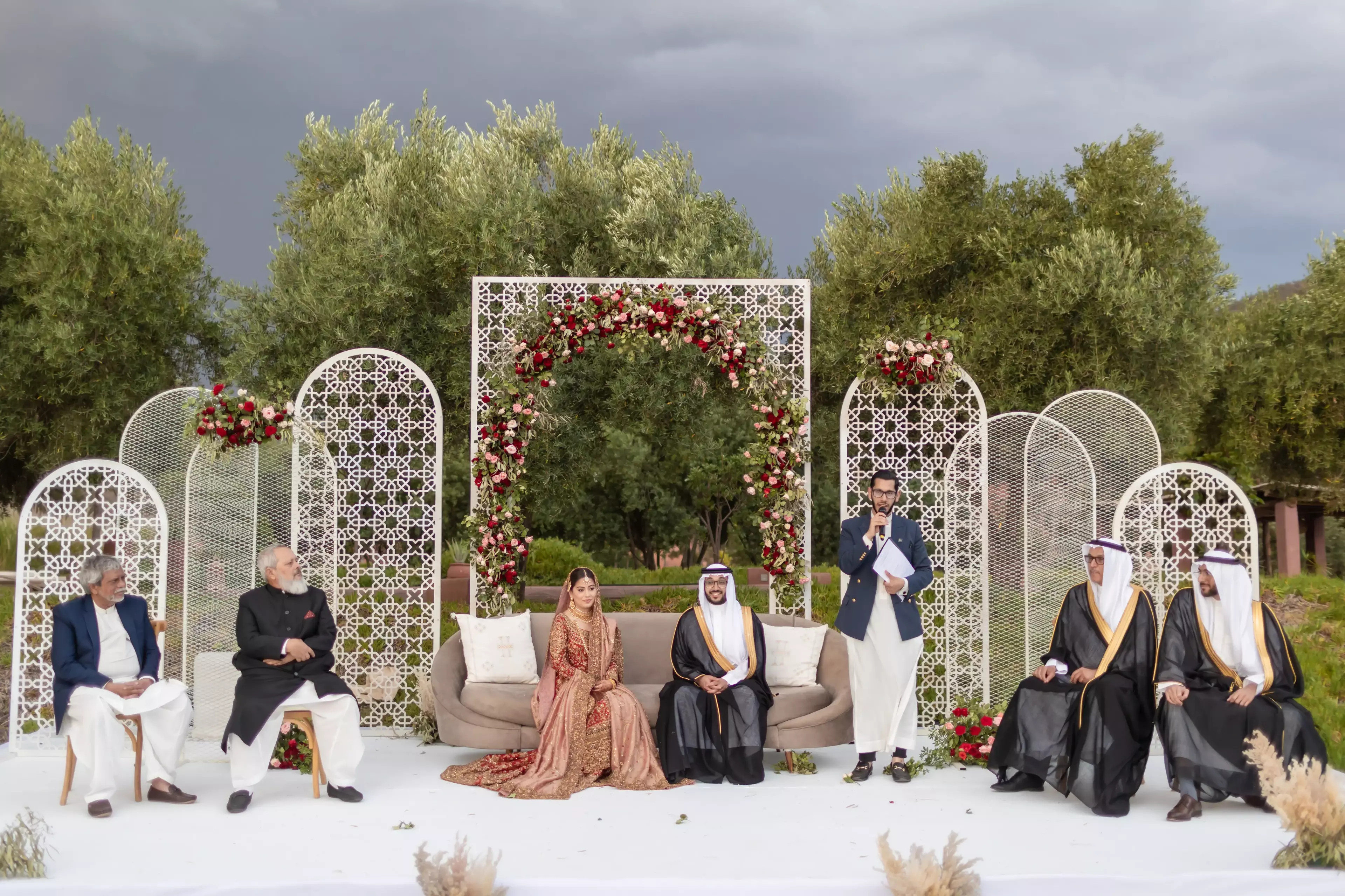 Bride and groom wedding ceremony