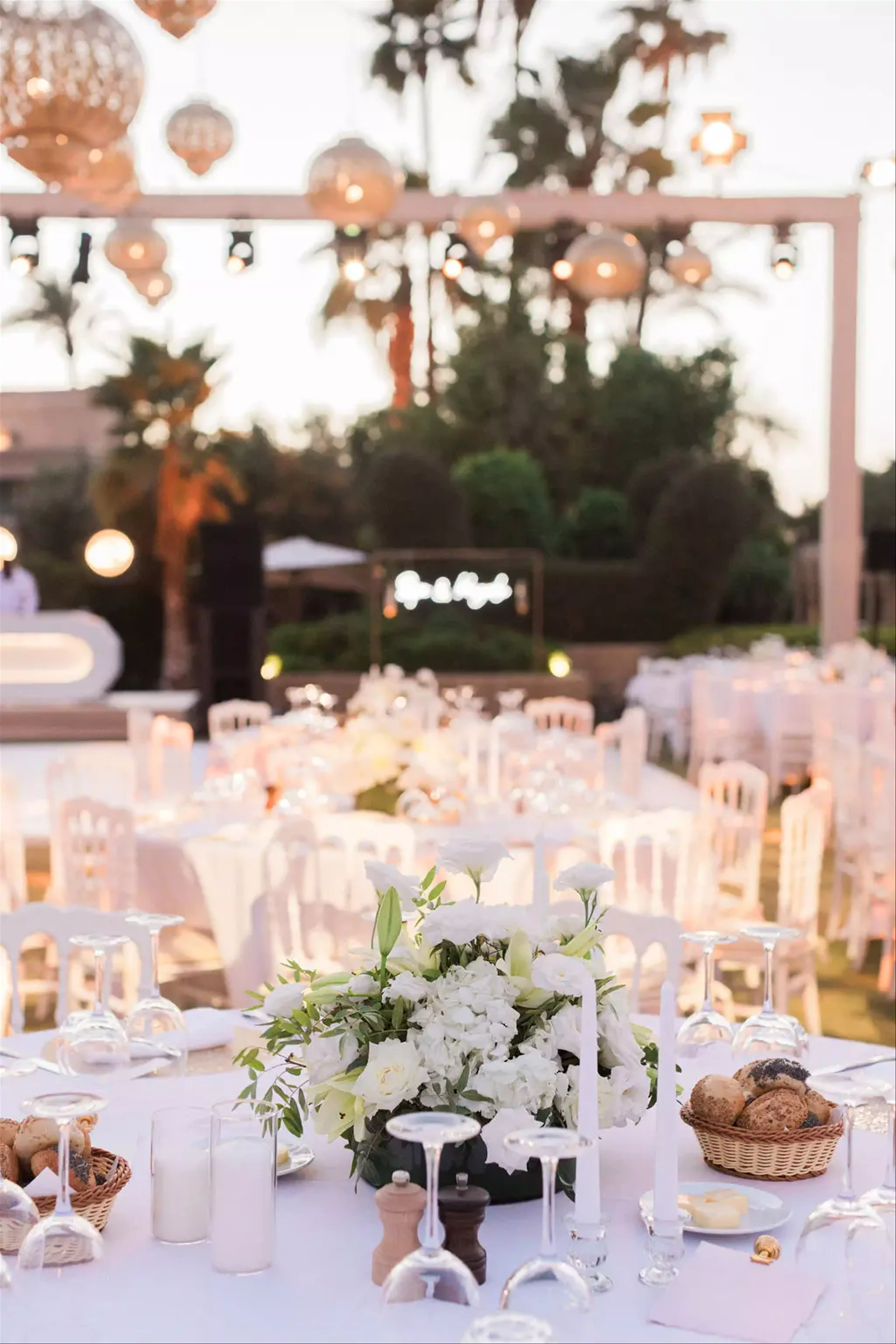 Elegant wedding reception Marrakech