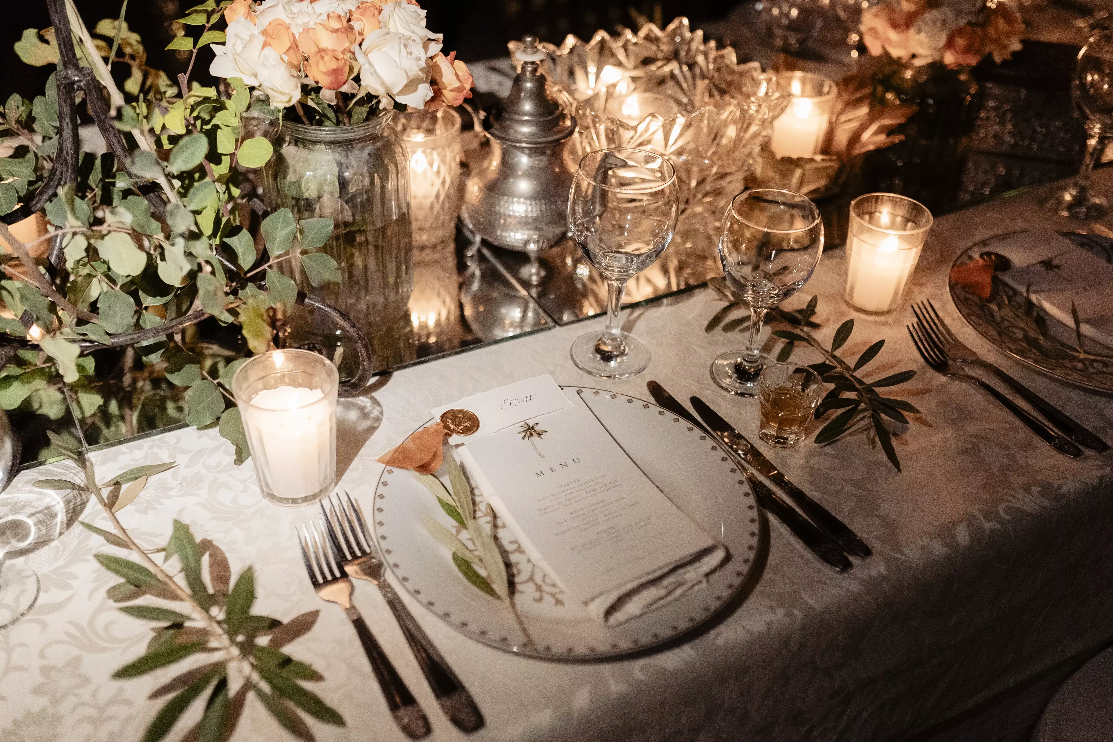 Faye Peters Wedding Day - table decoration