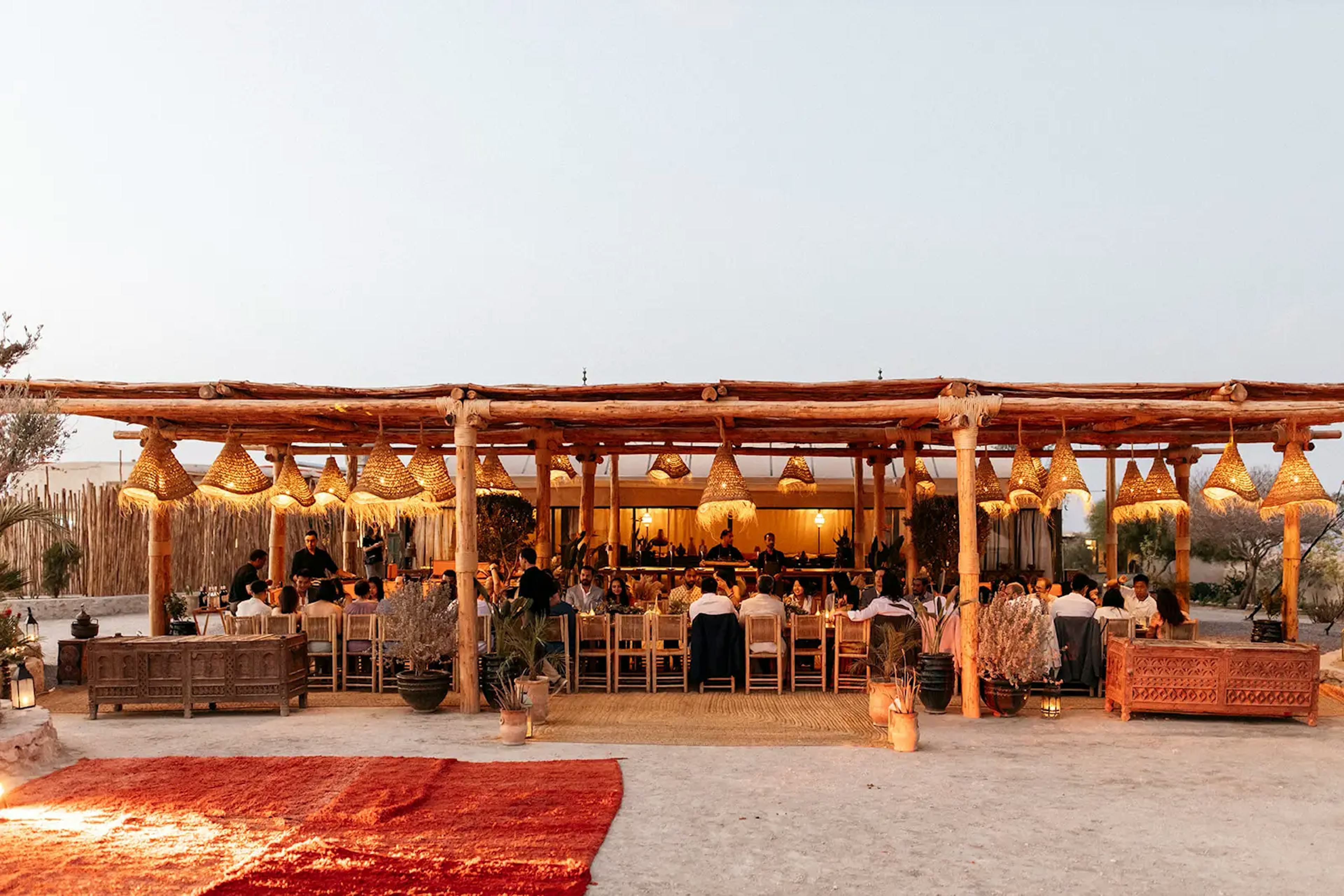 Outdoor desert wedding in Morocco