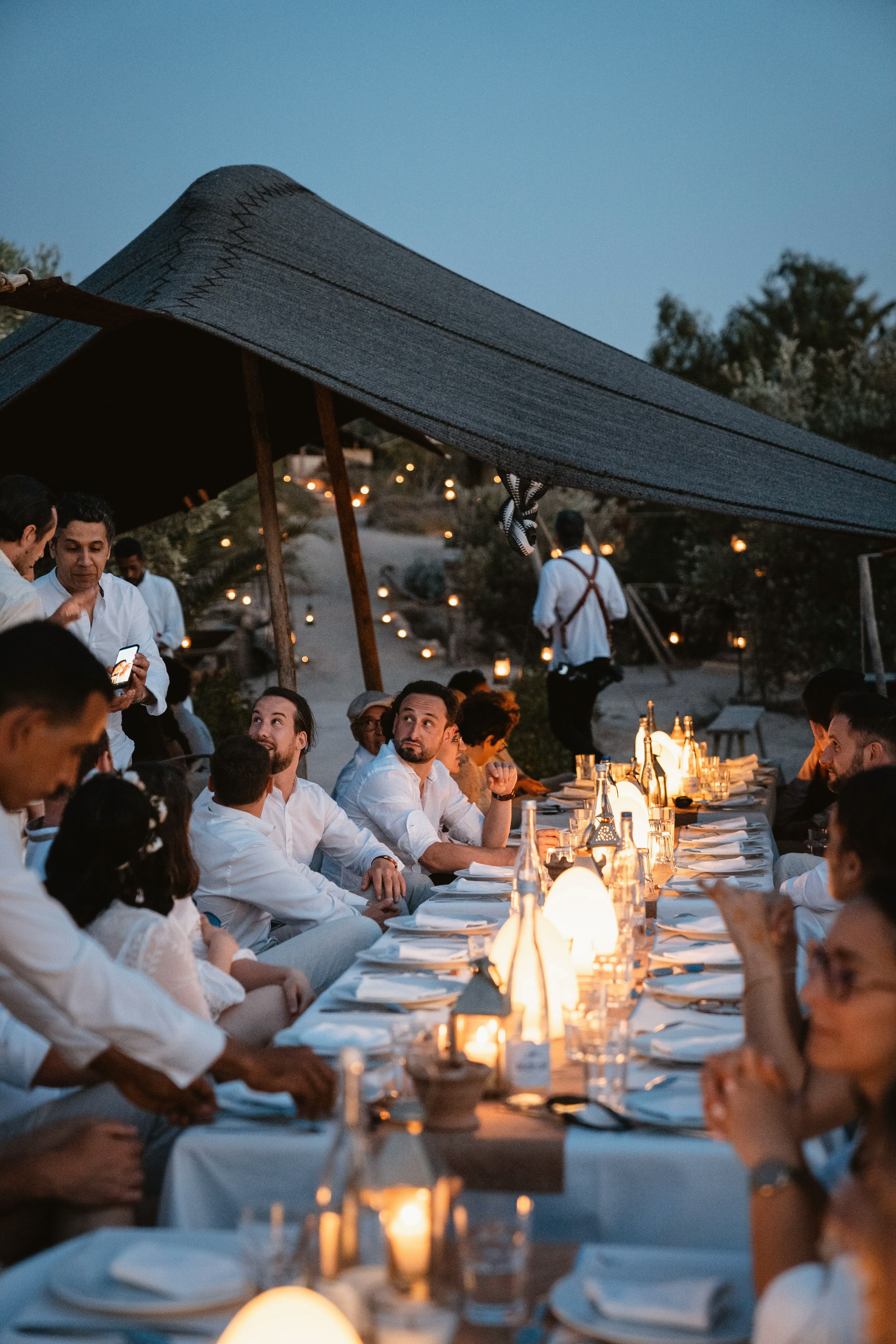 Moroccan desert wedding dinner 