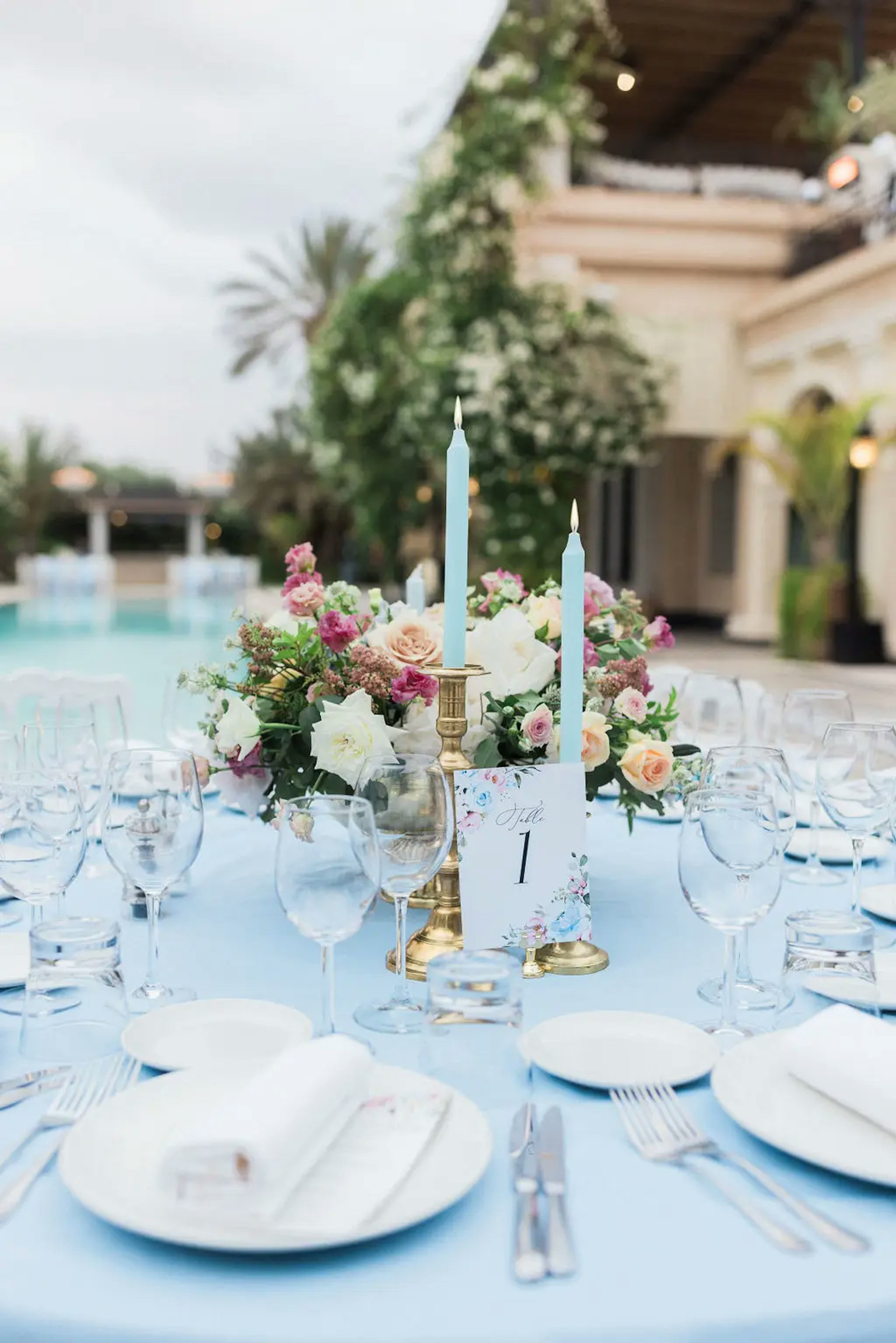 Outdoor wedding reception Marrakech