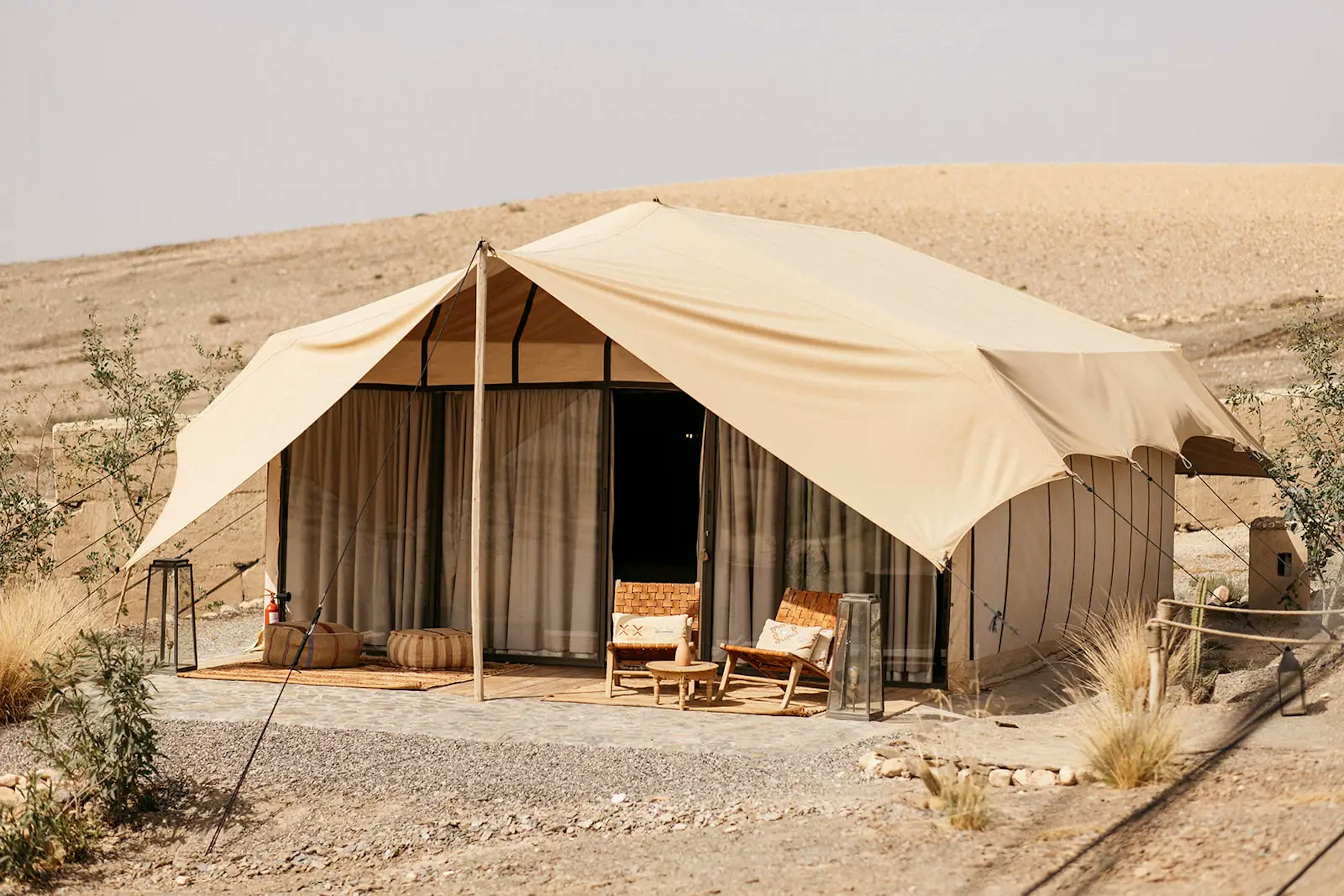 Desert wedding venue tent