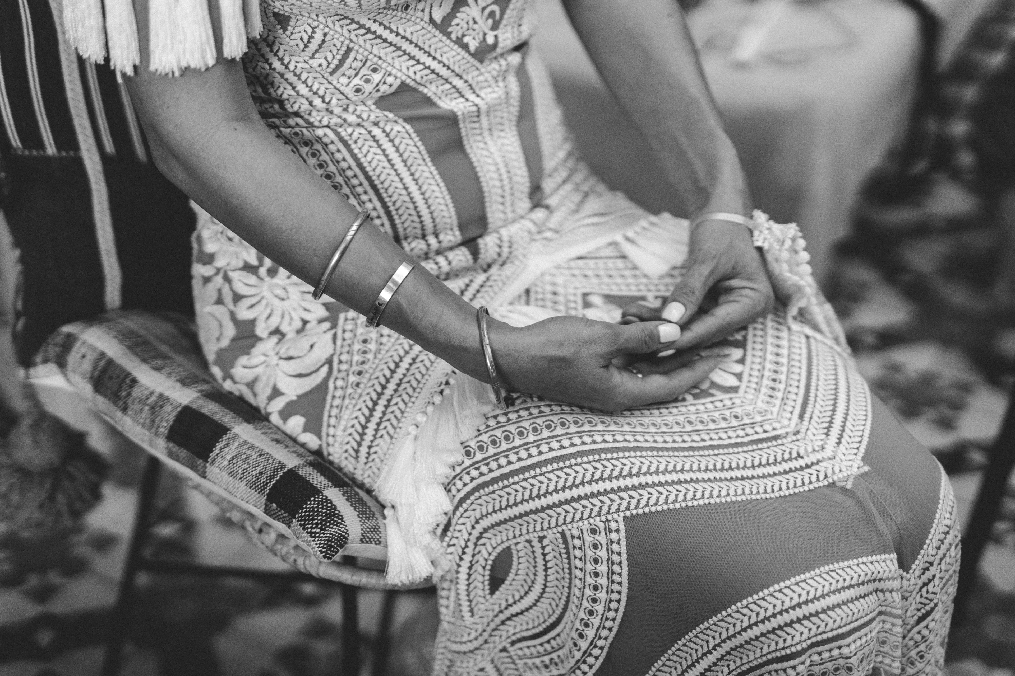 Bride dress details for Marrakech wedding