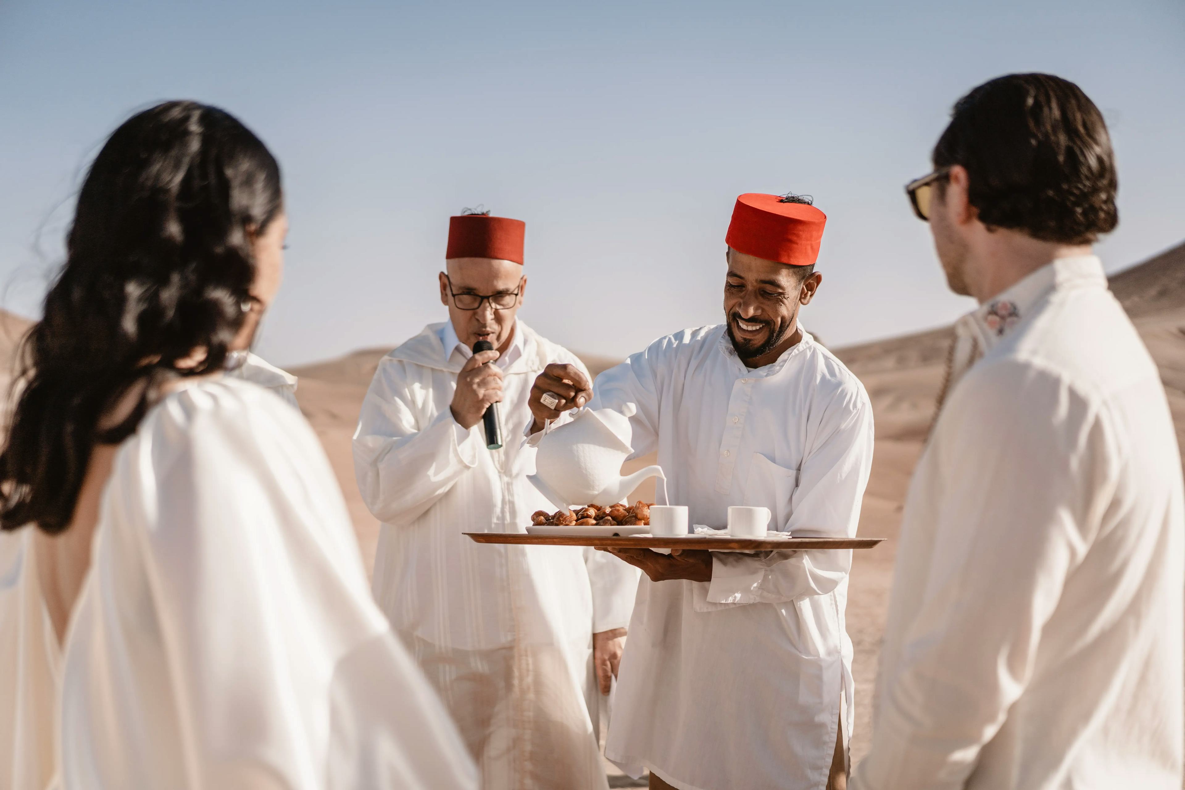 Wedding ceremony desert 