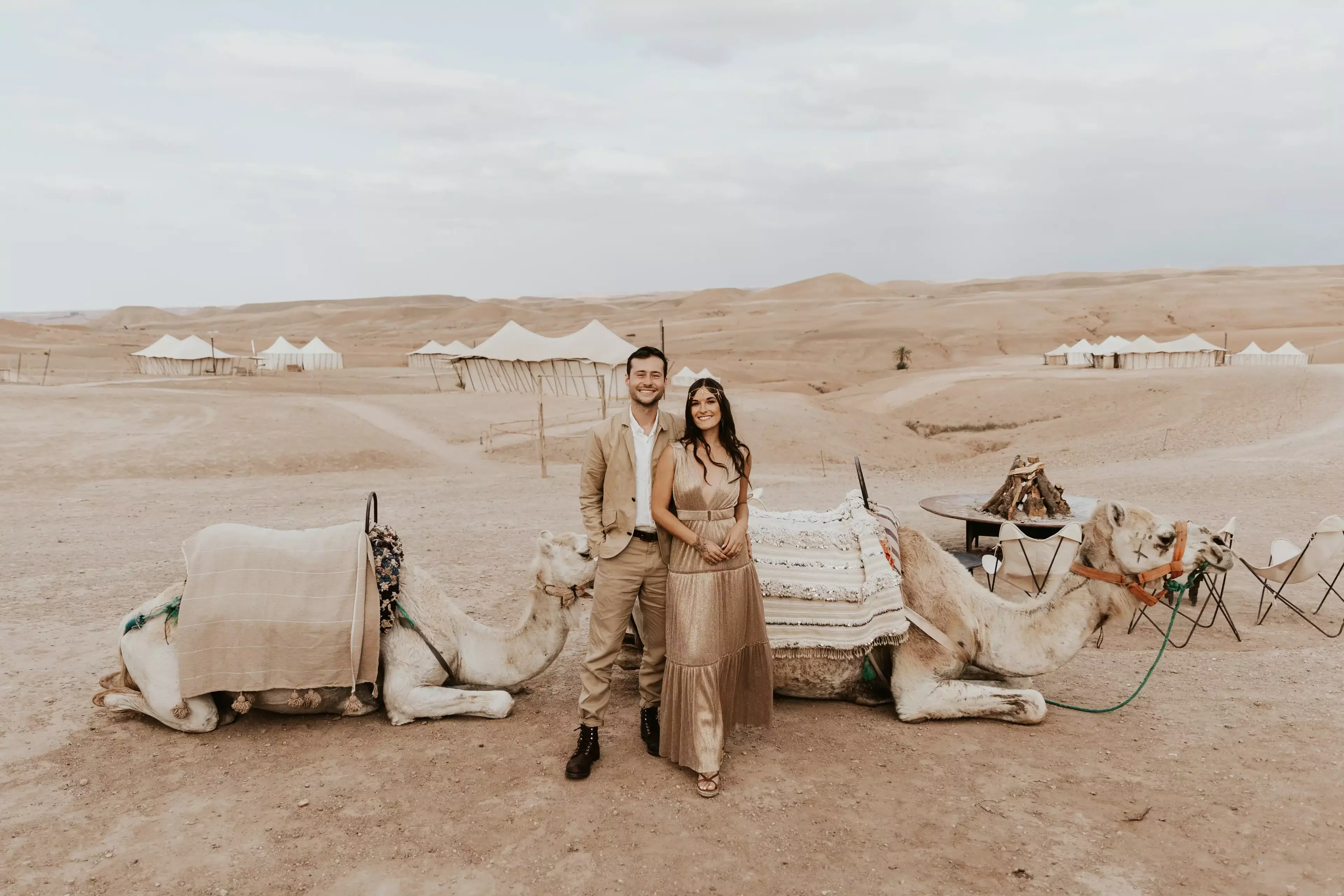 Couple with camel