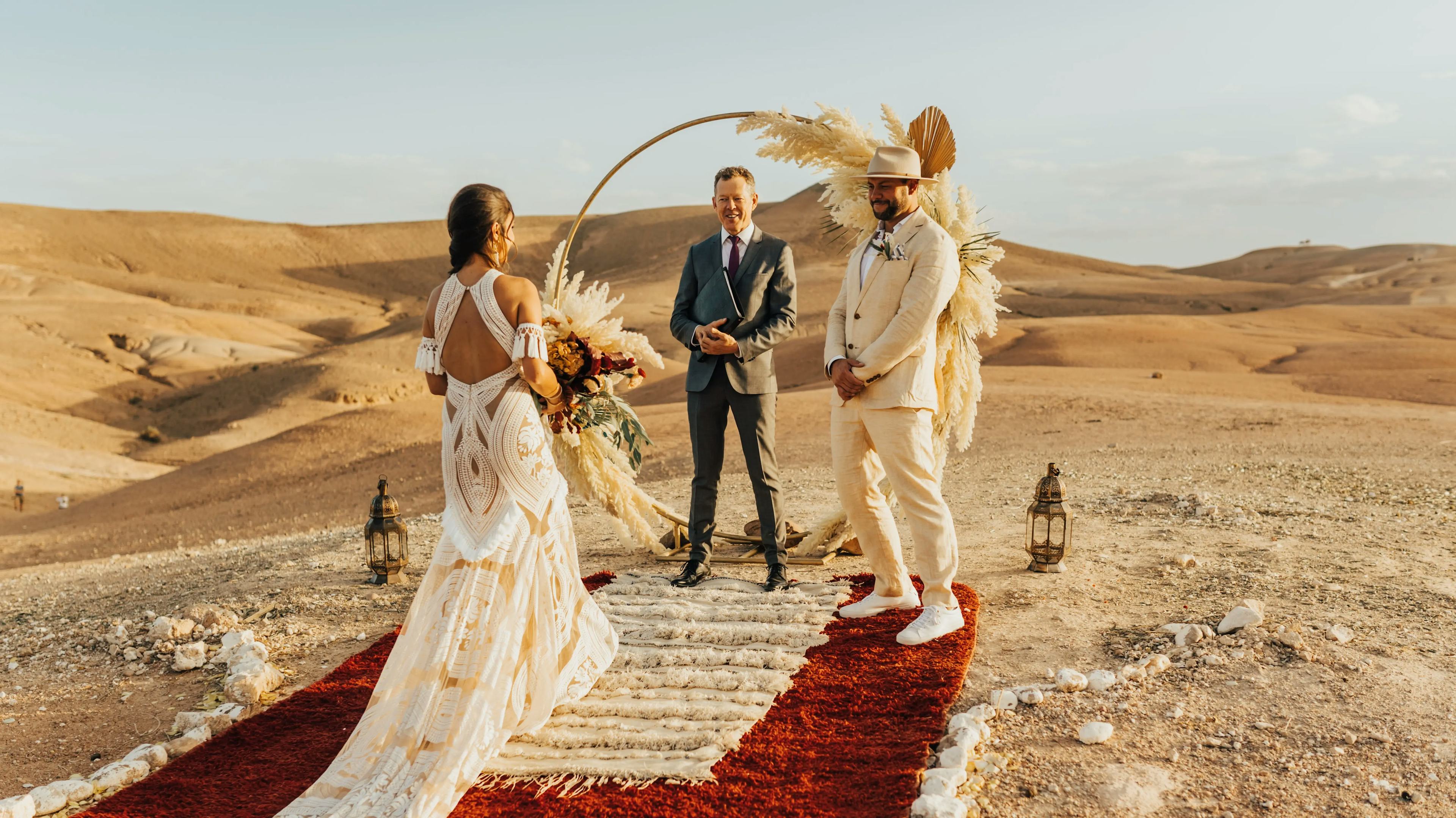 Marrakech desert wedding ceremony 