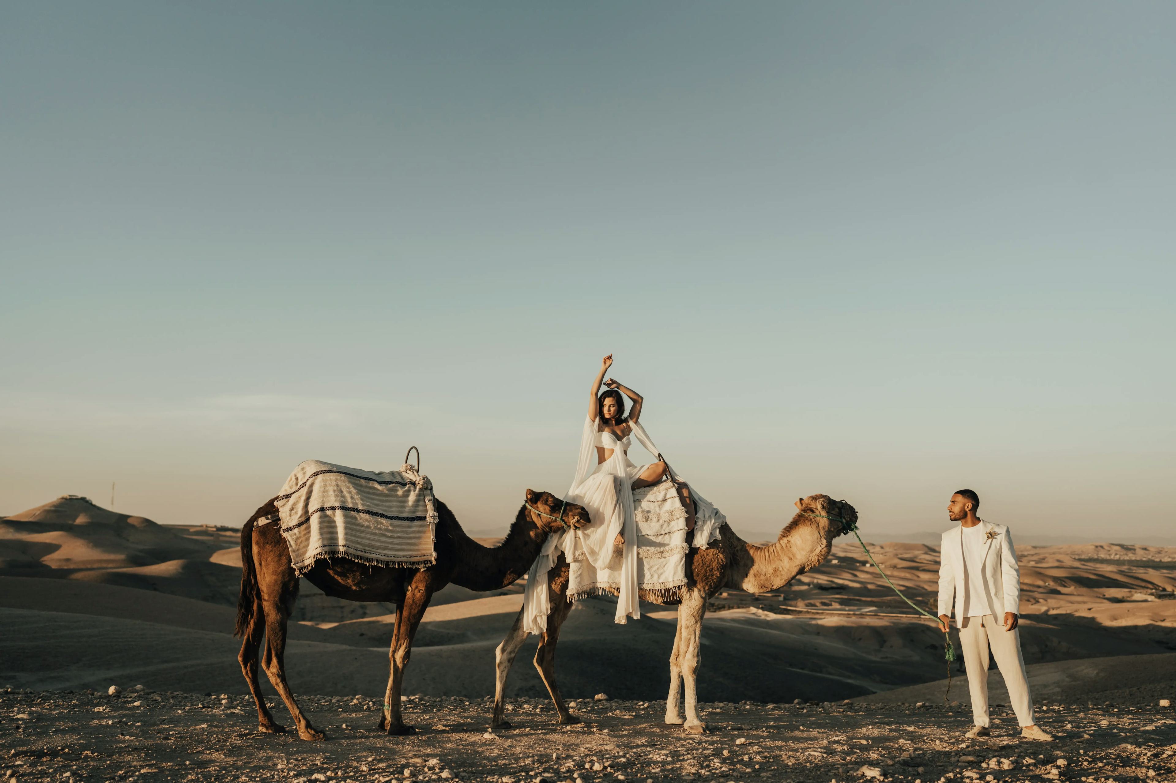 Marrakech Agafay Desert- Camel ride under the sunset